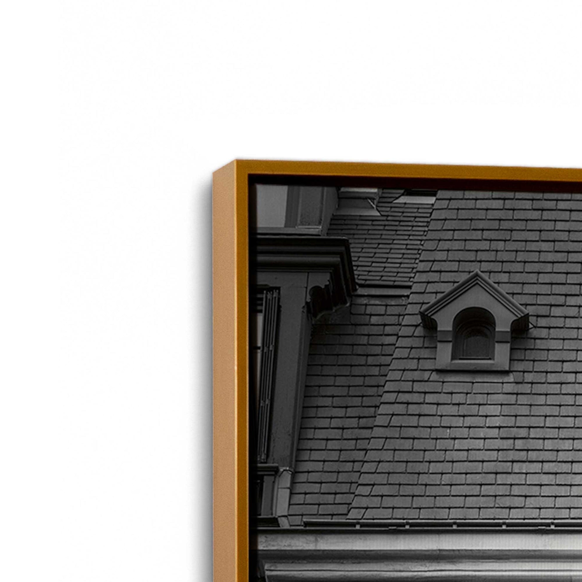 [Color:Polished Gold], Picture of art in a Polished Gold frame at an angle