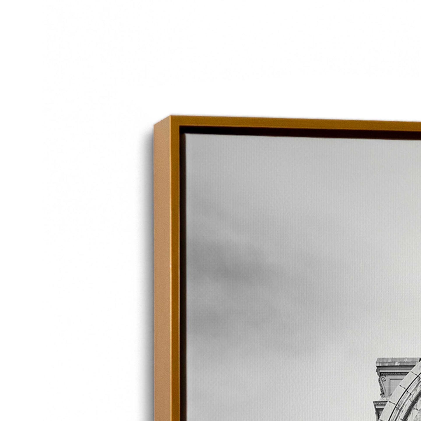 [Color:Polished Gold], Picture of art in a Polished Gold frame at an angle