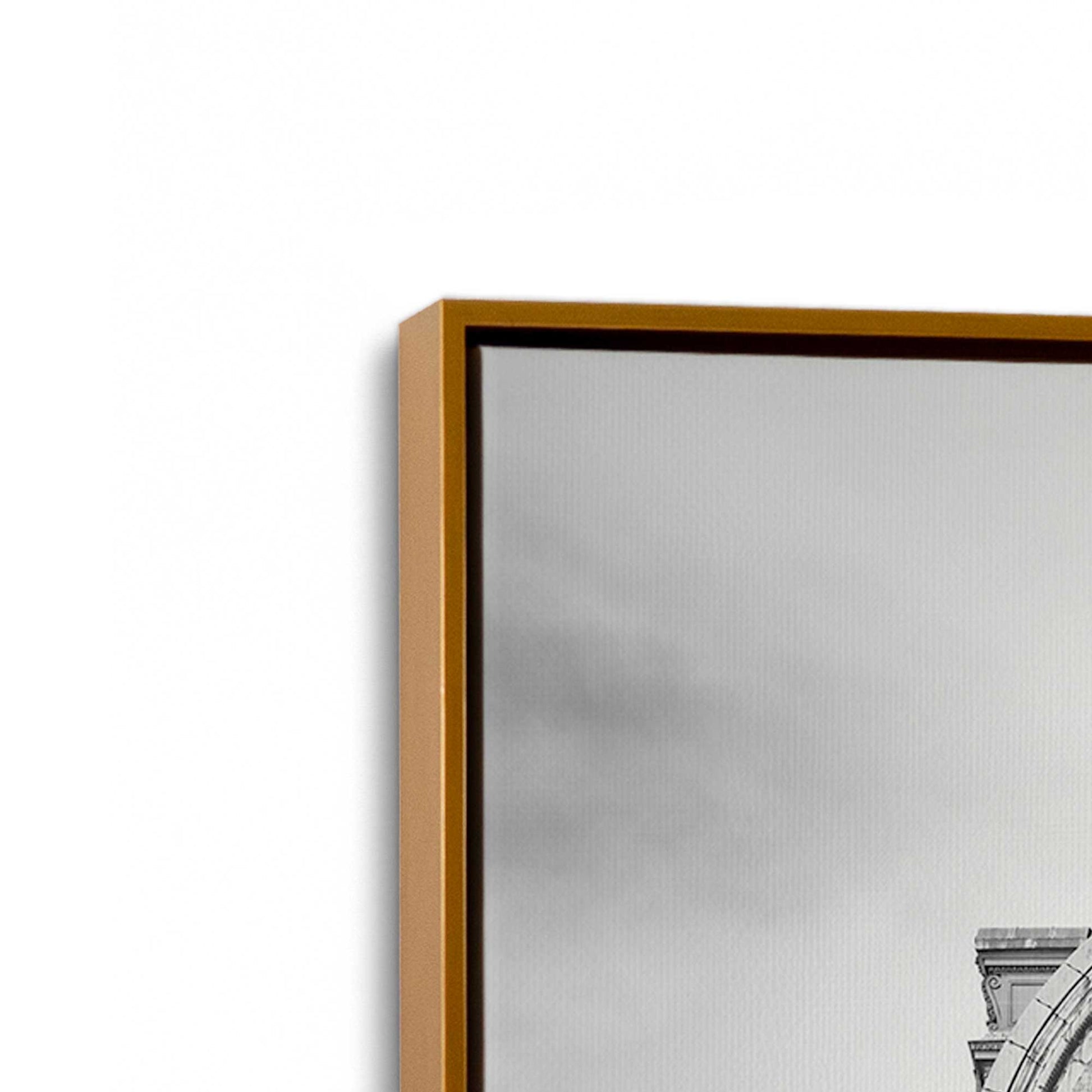 [Color:Polished Gold], Picture of art in a Polished Gold frame at an angle