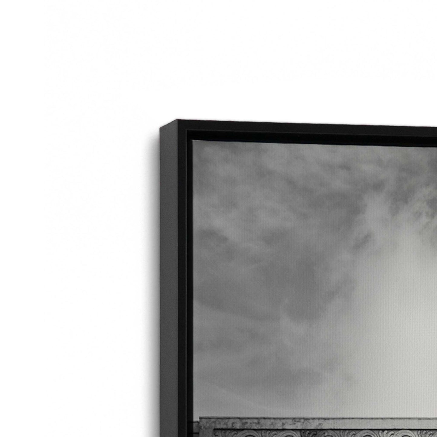 [Color:Satin Black], Picture of art in a Satin Black frame at an angle