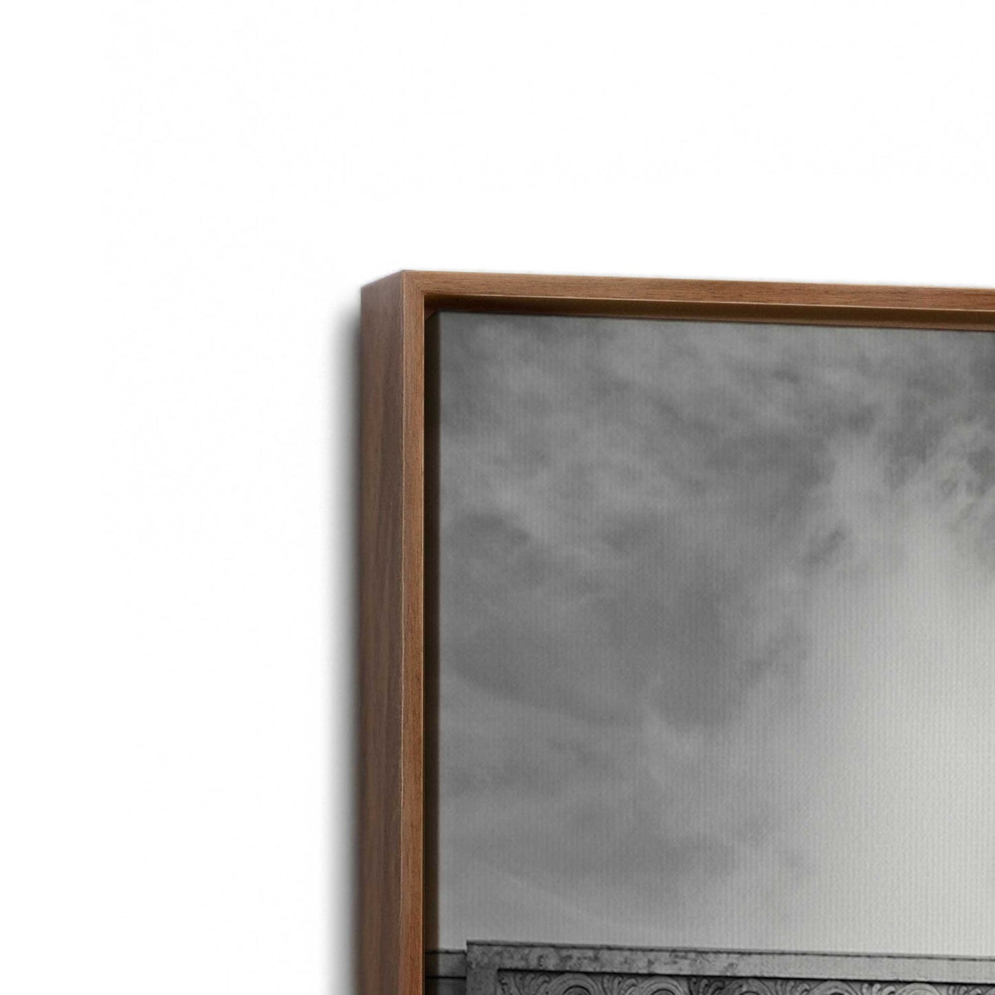 [Color:Walnut], Picture of art in a Walnut frame at an angle