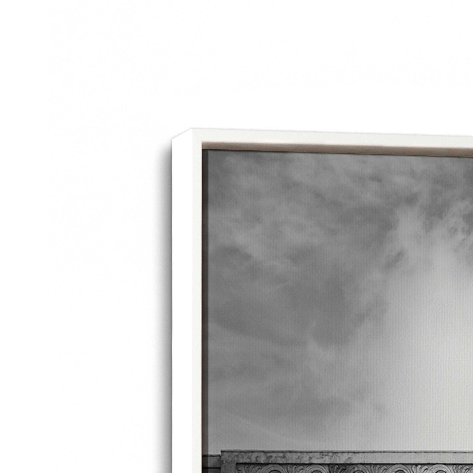 [Color:Opaque White], Picture of art in a White frame at an angle