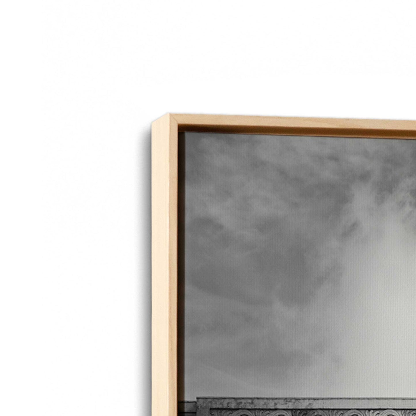 [Color:American Maple], Picture of art in a American Maple frame at an angle