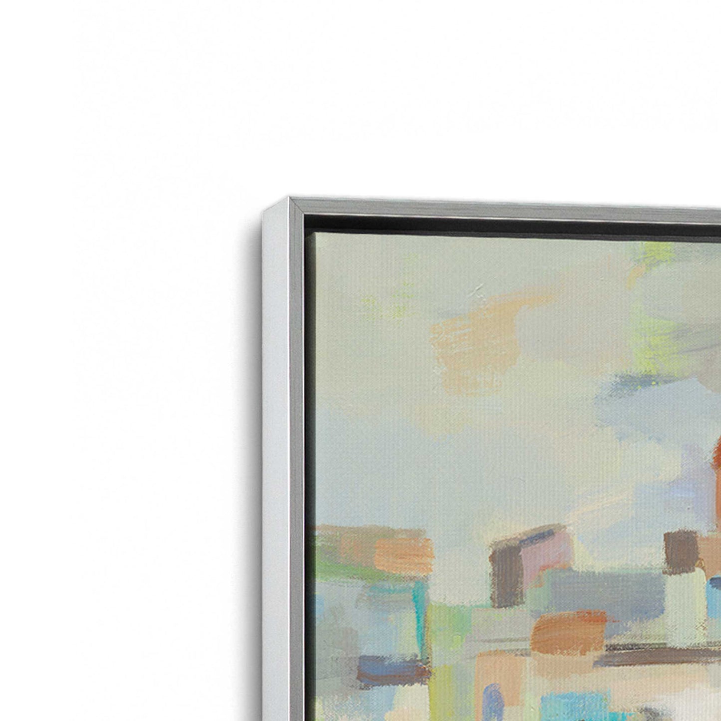 [Color:Polished Chrome], Picture of art in a Polished Chrome frame at an angle