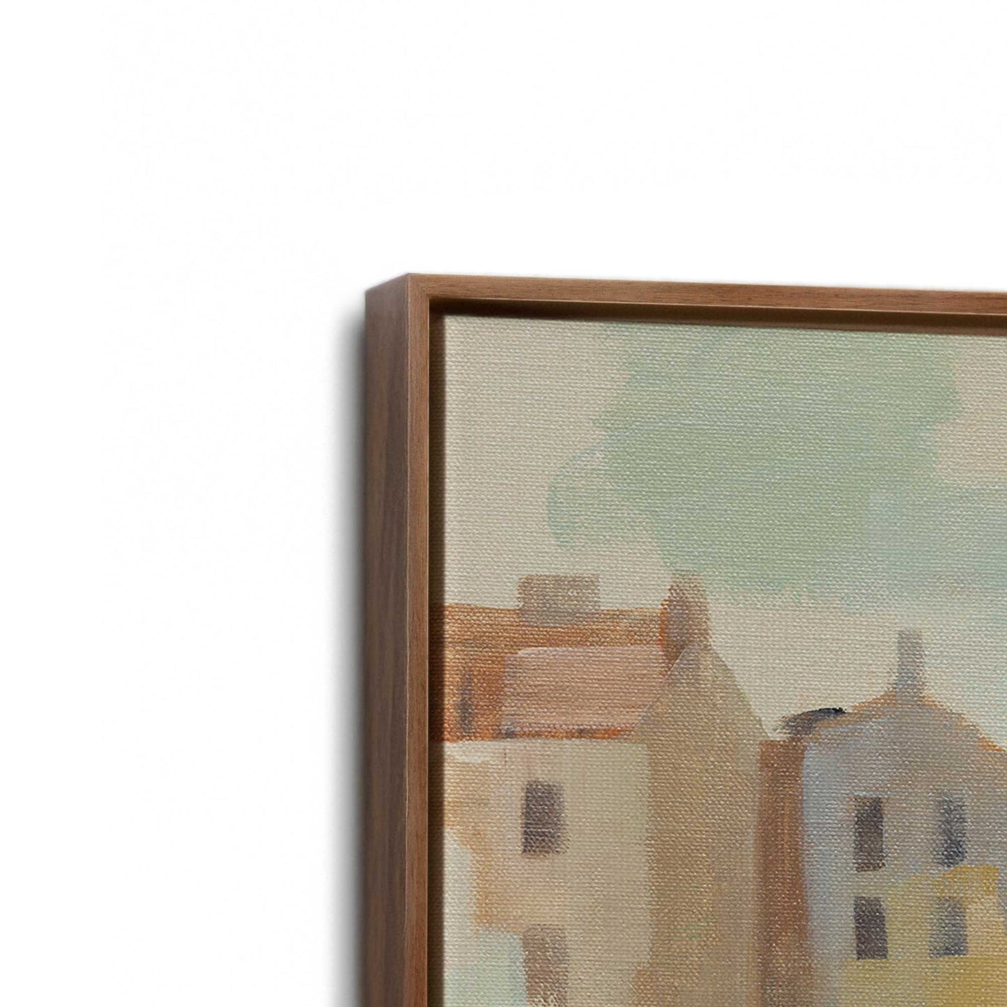 [Color:Walnut], Picture of art in a Walnut frame at an angle