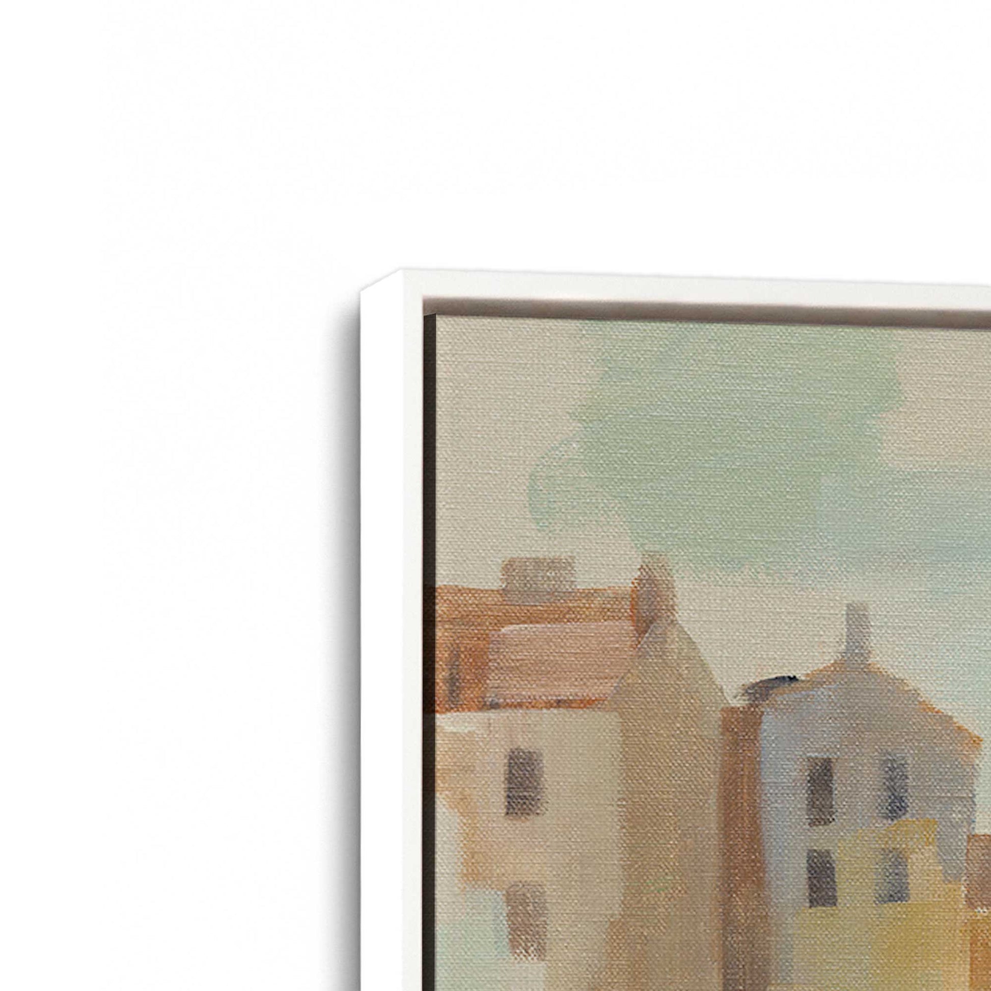 [Color:Opaque White], Picture of art in a White frame at an angle