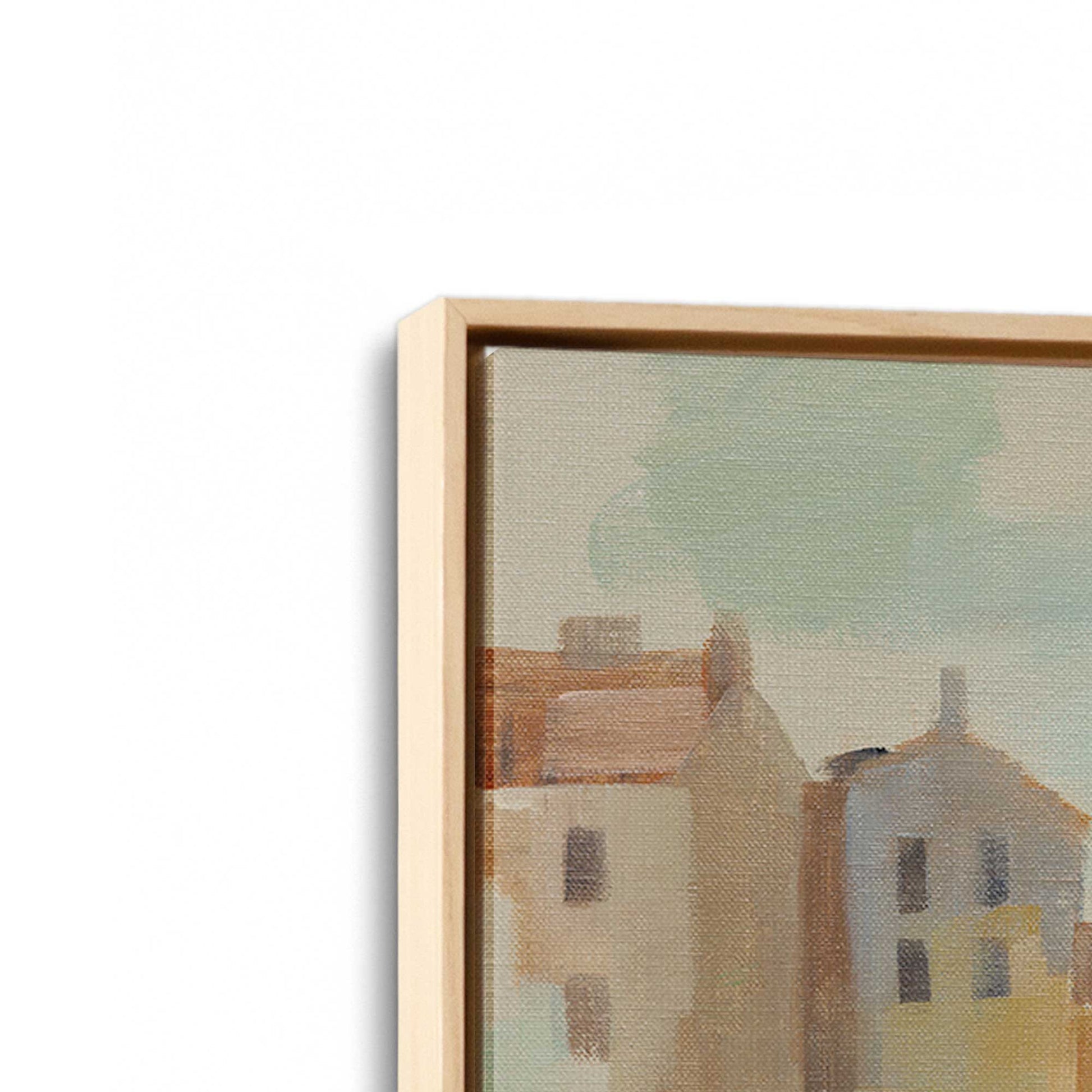 [Color:American Maple], Picture of art in a American Maple frame at an angle