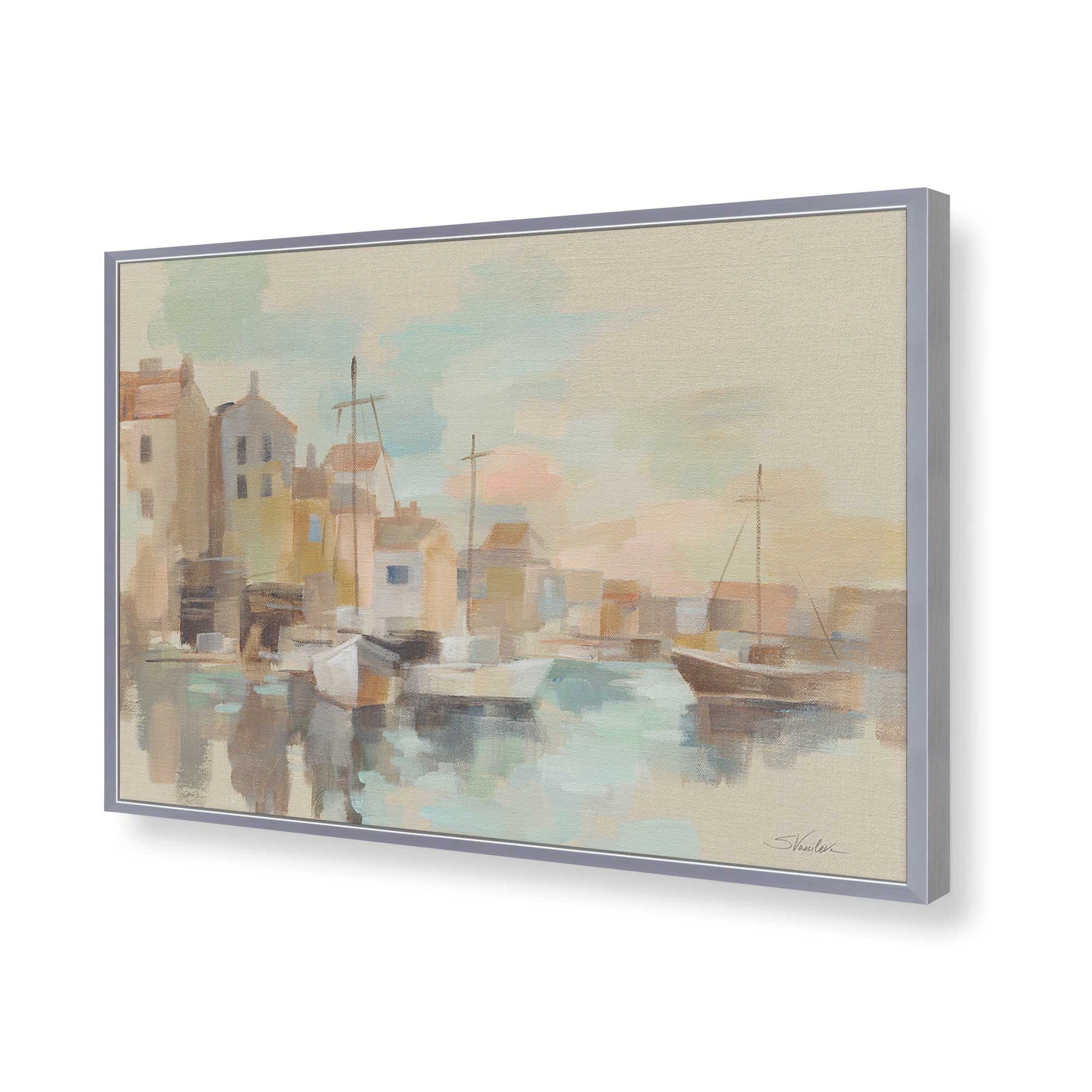 [Color:Polished Chrome], Picture of art in a Polished Chrome frame of the corner