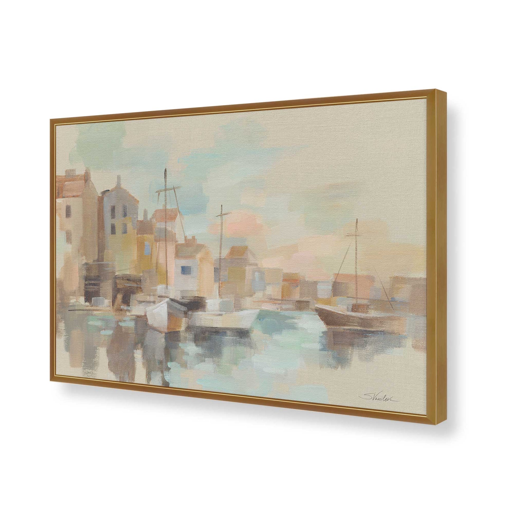 [Color:Polished Gold], Picture of art in a Polished Gold frame of the corner