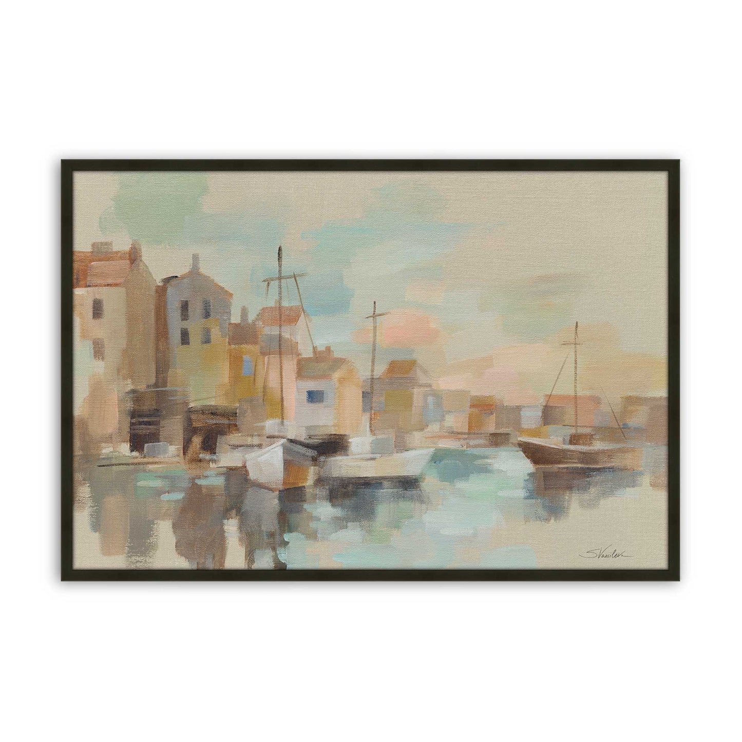 [Color:Satin Black], Picture of art in a Satin Black frame