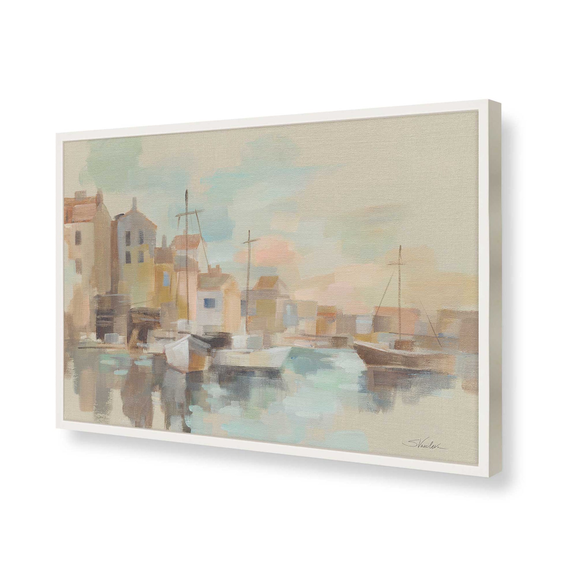 [Color:Opaque White], Picture of art in a Opaque White frame of the corner