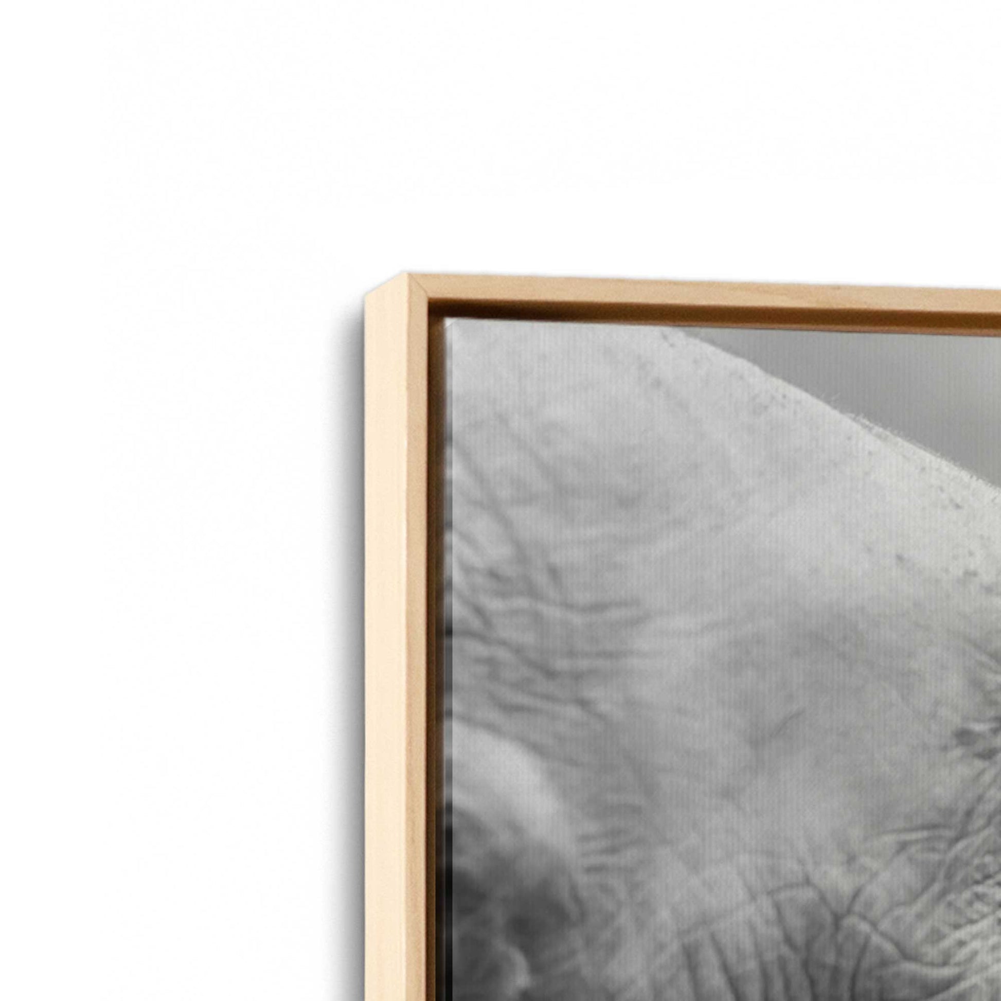 [Color:American Maple], Picture of art in a American Maple frame at an angle