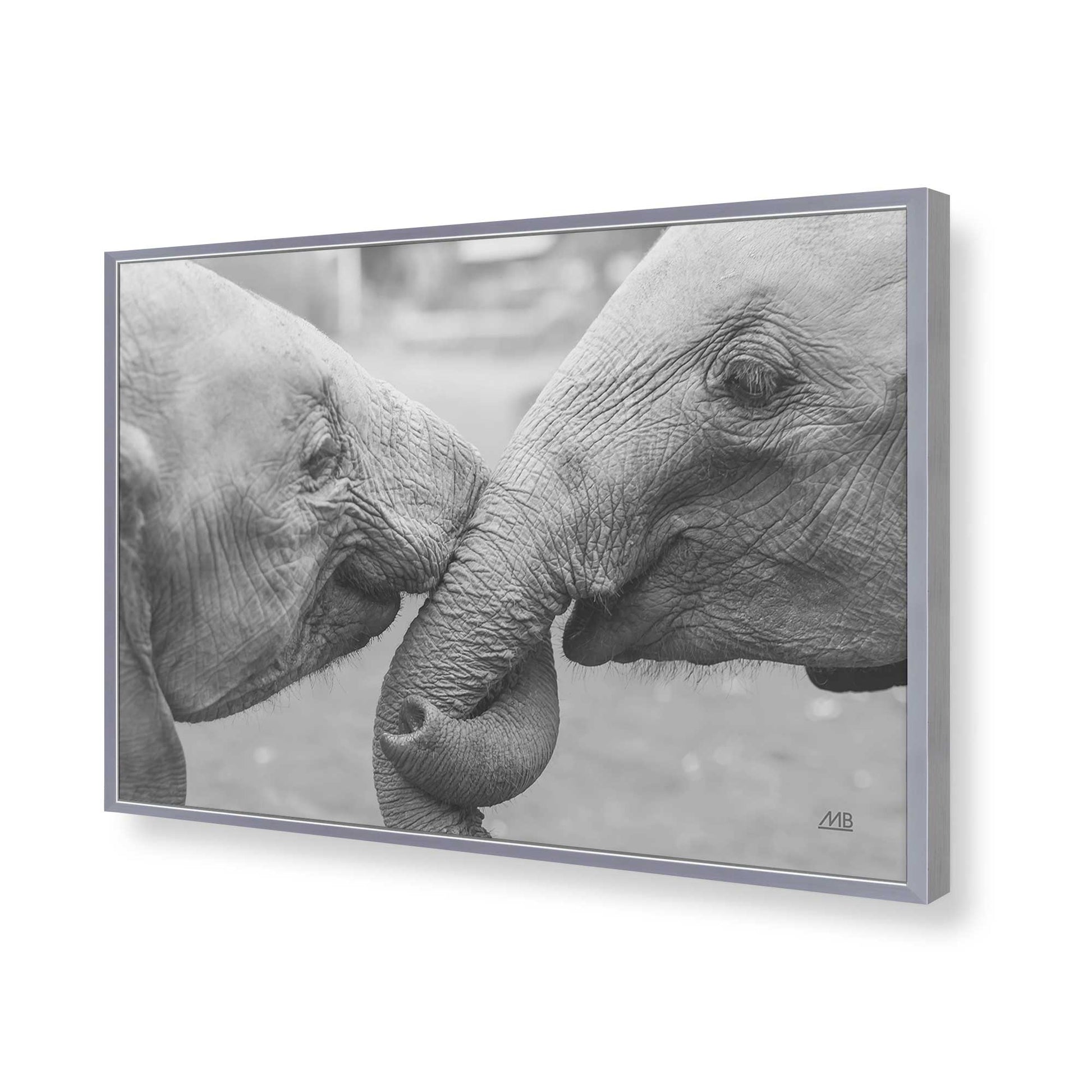 [Color:Polished Chrome], Picture of art in a Polished Chrome frame of the corner
