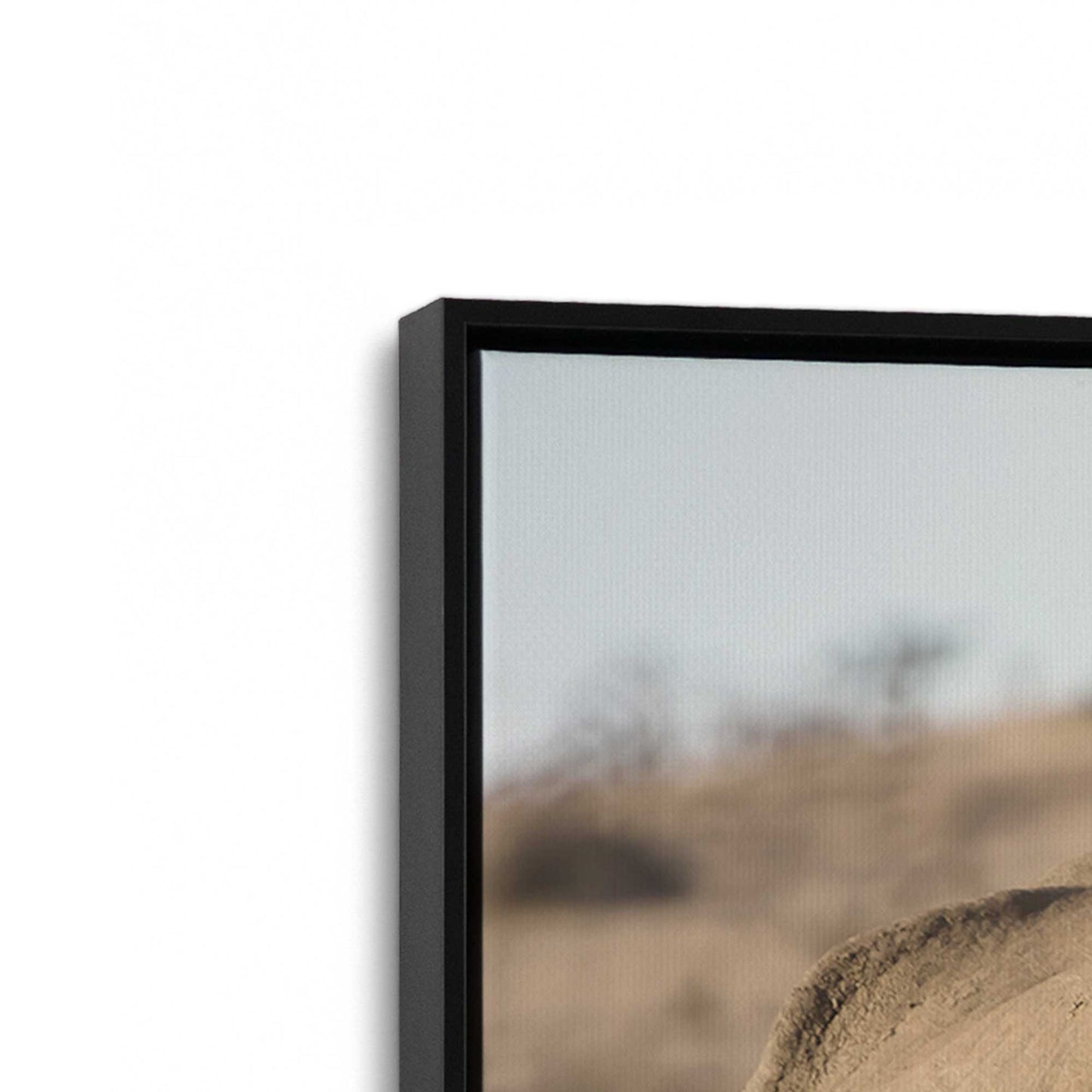 [Color:Satin Black], Picture of art in a Satin Black frame at an angle