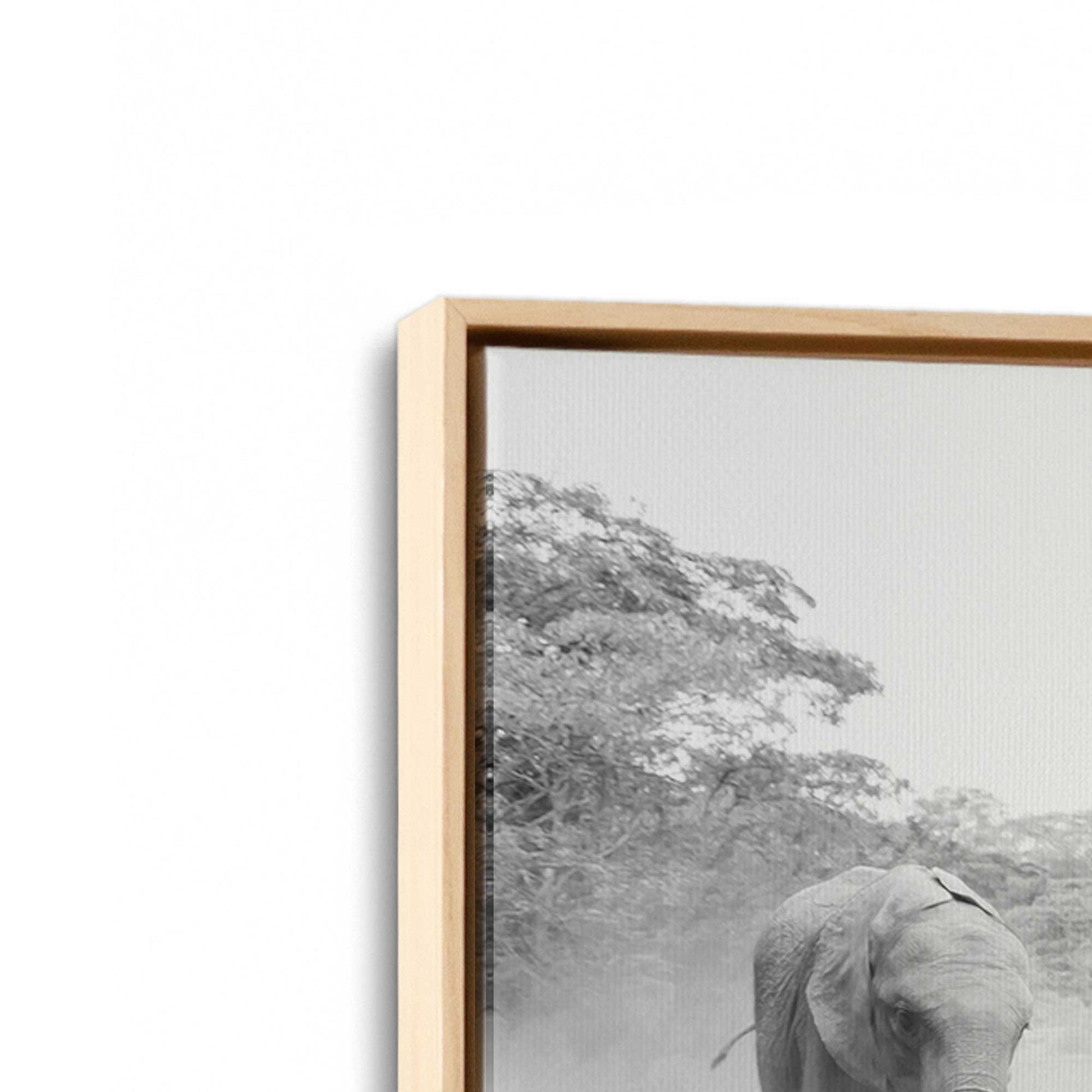 [Color:American Maple], Picture of art in a American Maple frame at an angle