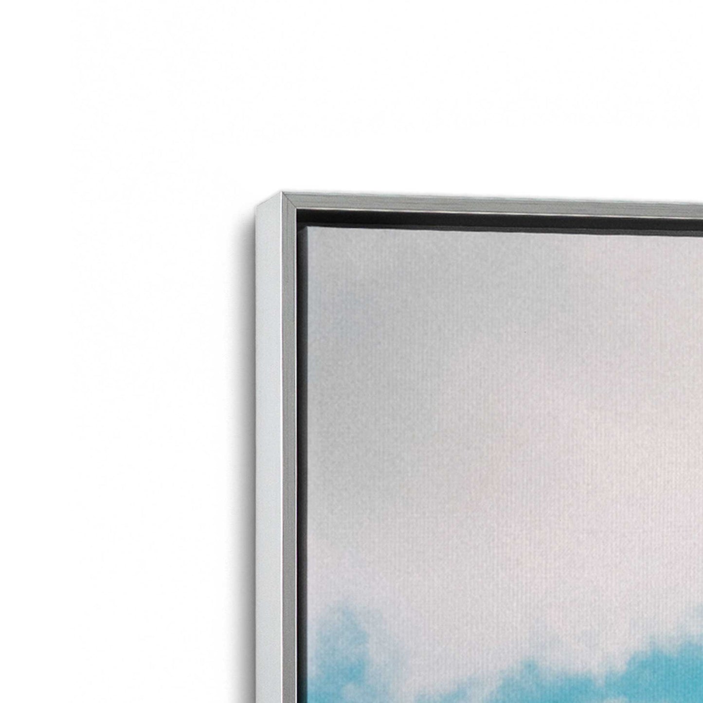 [Color:Polished Chrome], Picture of art in a Polished Chrome frame at an angle