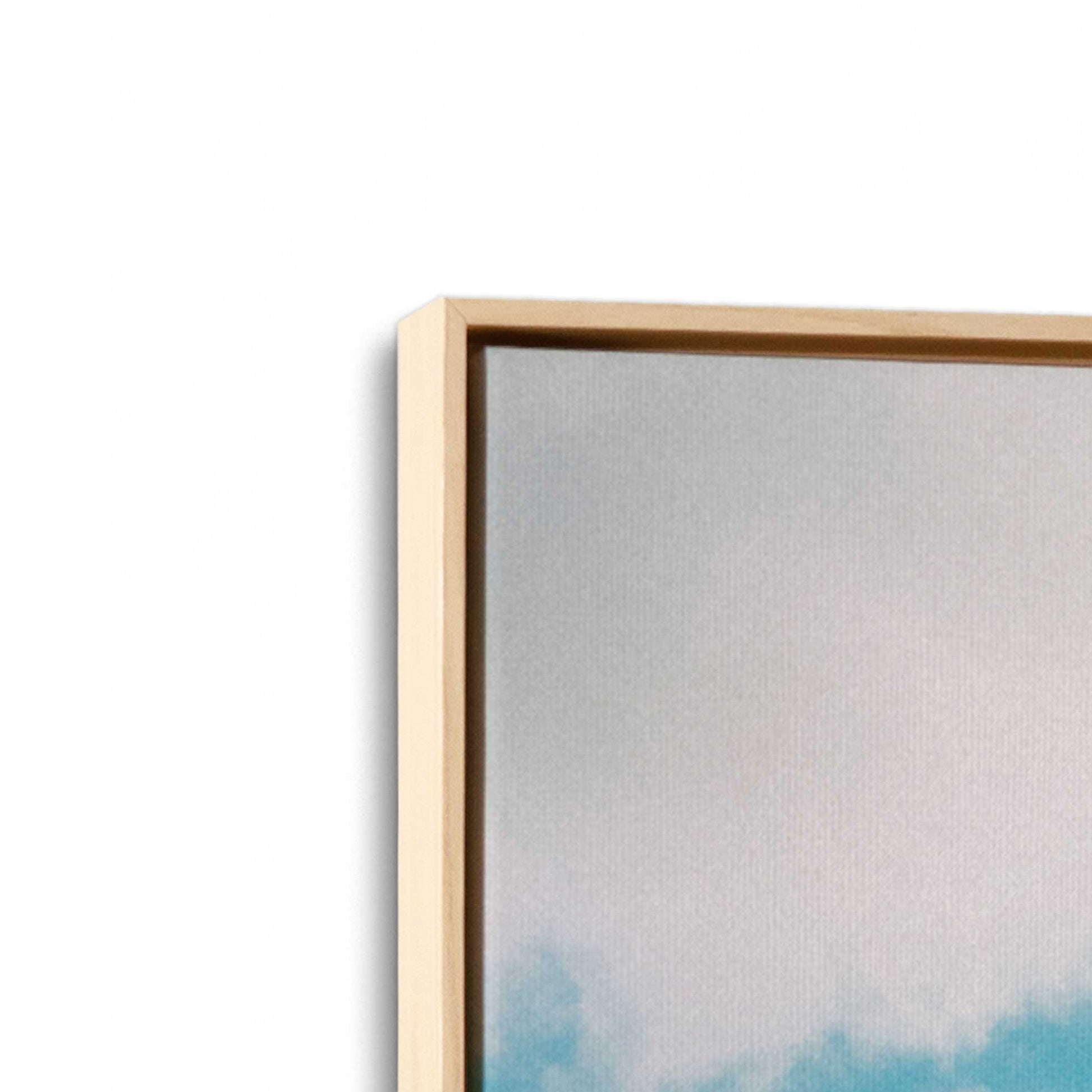 [Color:American Maple], Picture of art in a American Maple frame at an angle