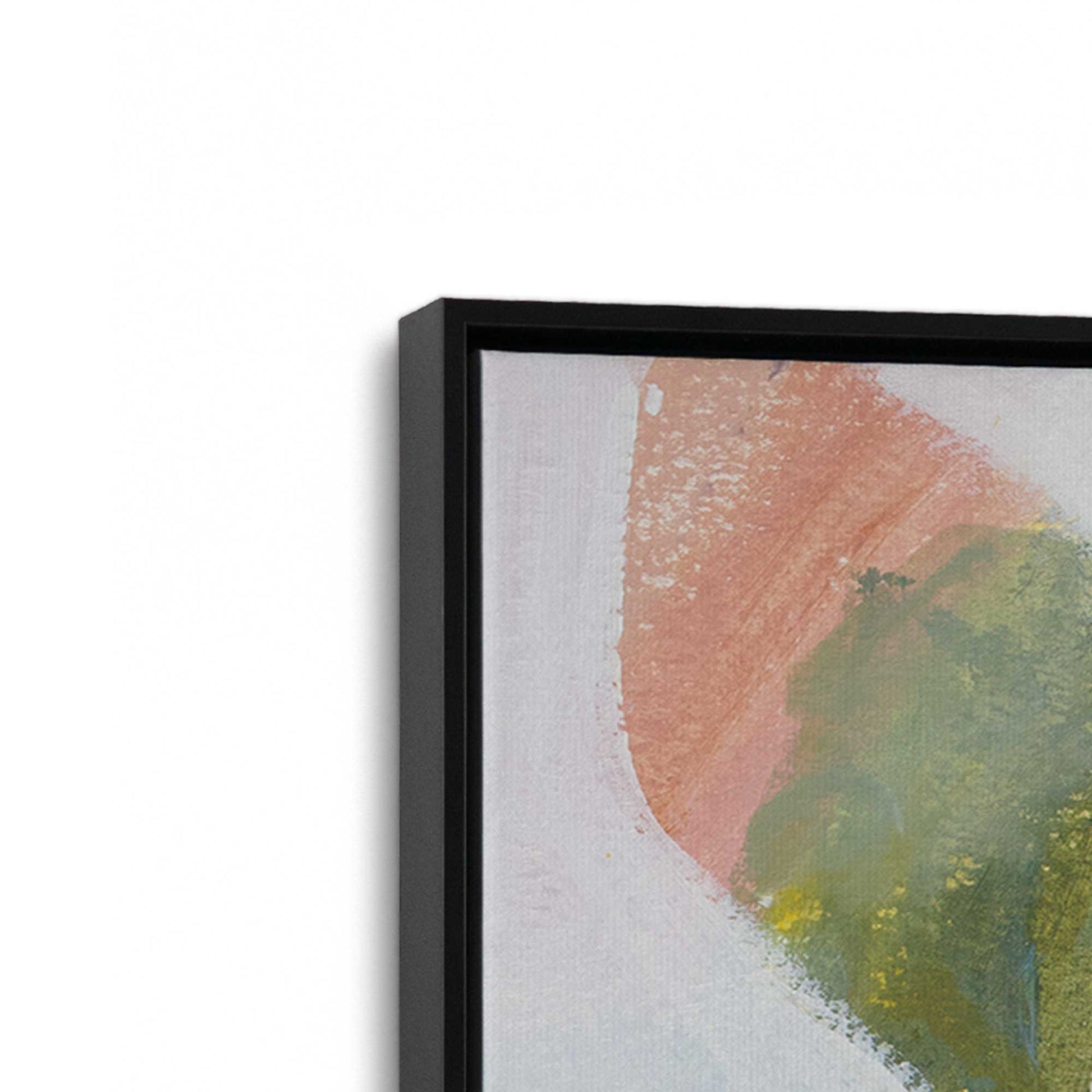 [Color:Satin Black], Picture of art in a Satin Black frame at an angle