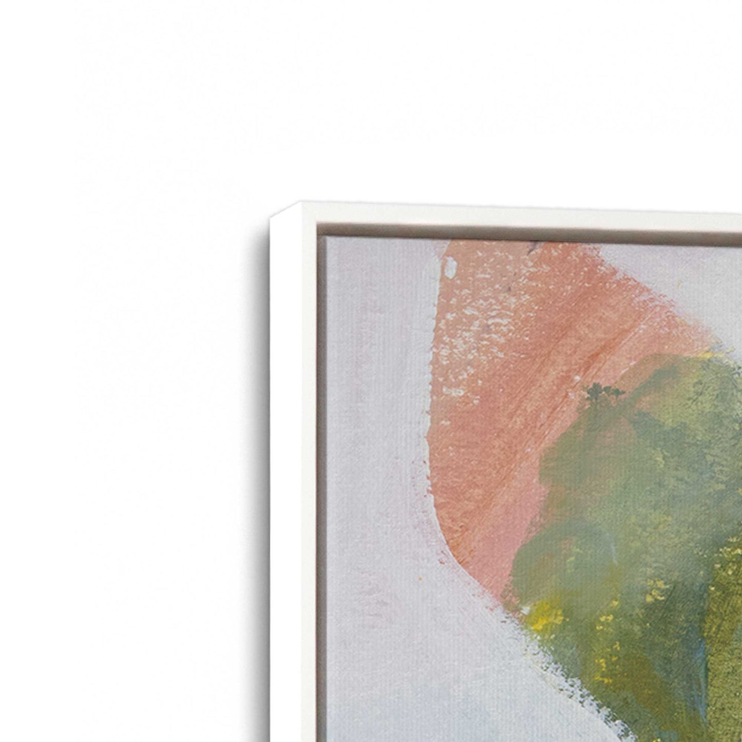 [Color:Opaque White], Picture of art in a White frame at an angle