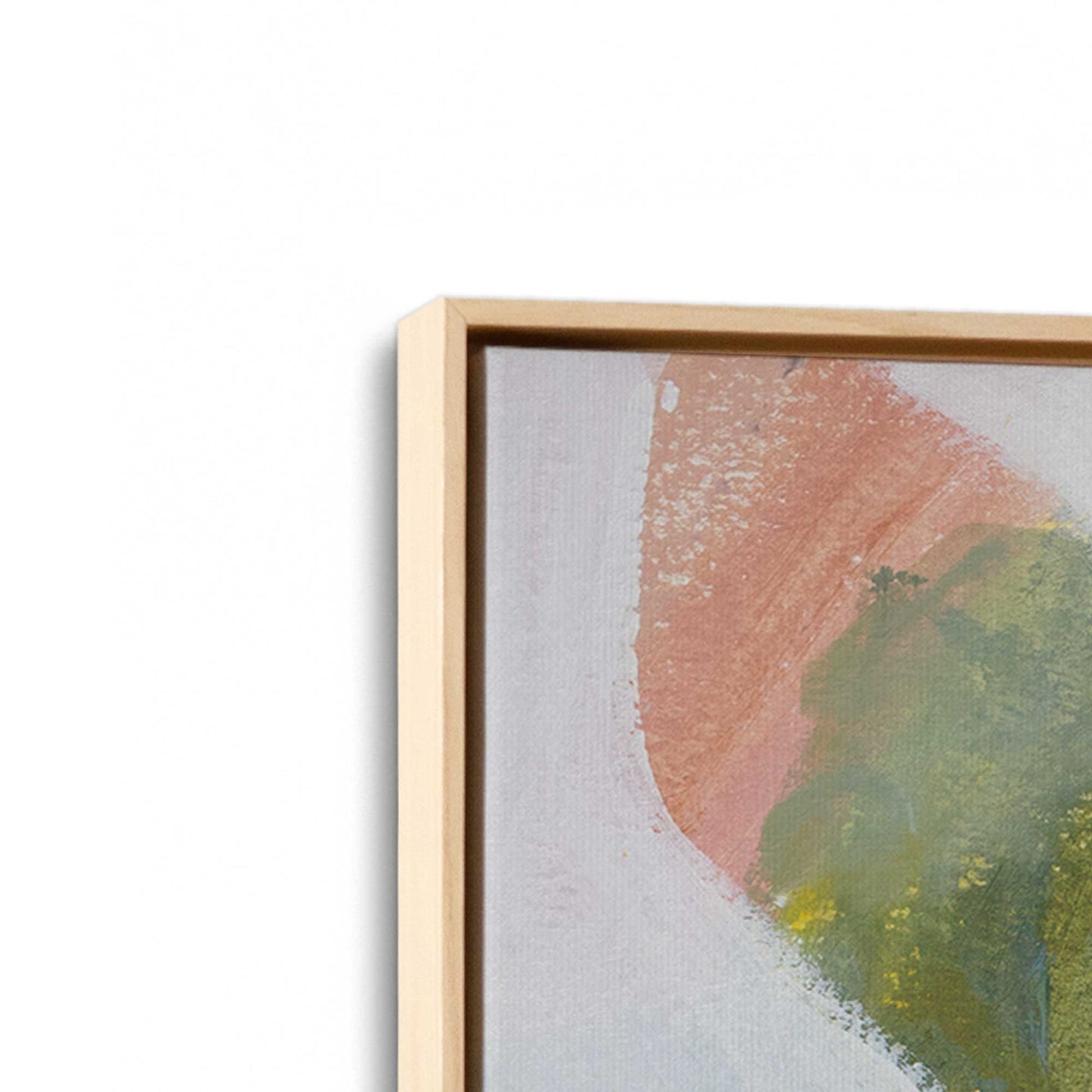 [Color:American Maple], Picture of art in a American Maple frame at an angle