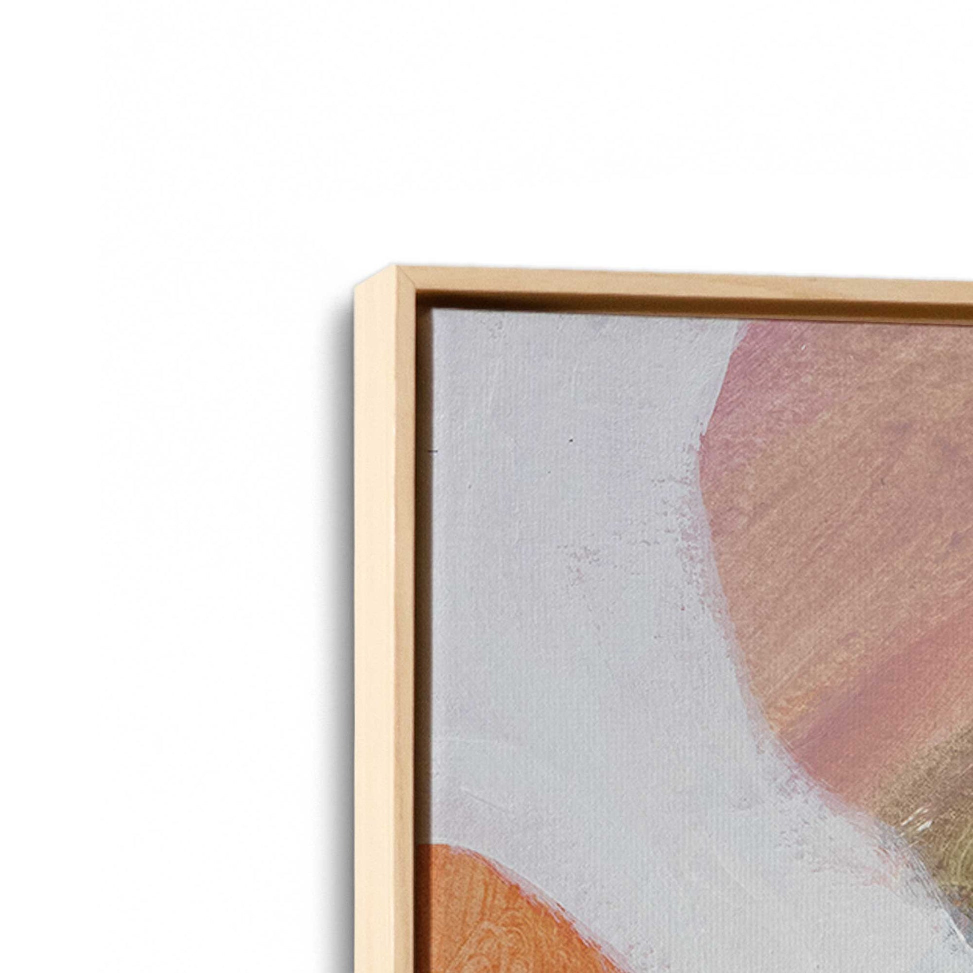 [Color:American Maple], Picture of art in a American Maple frame at an angle