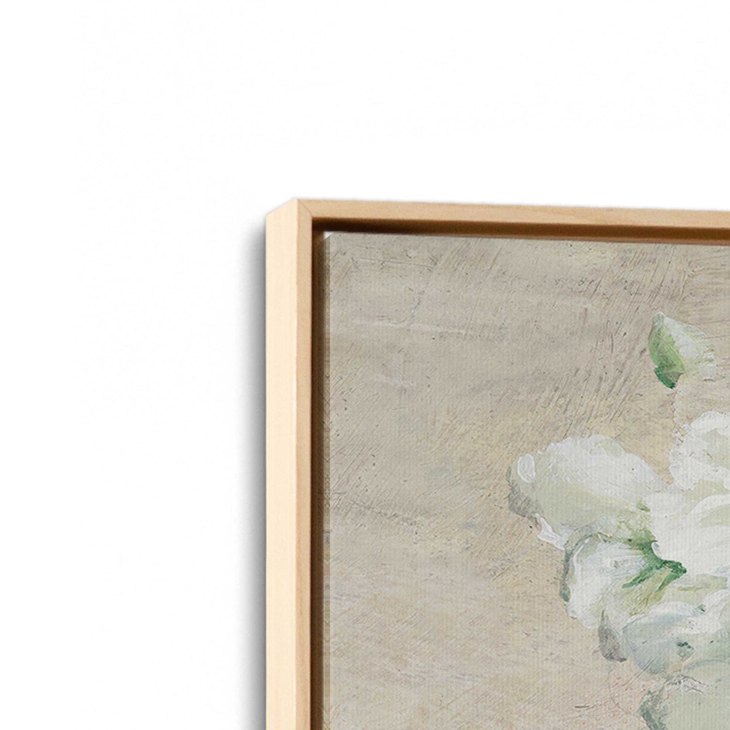 [Color:American Maple], Picture of art in a American Maple frame at an angle