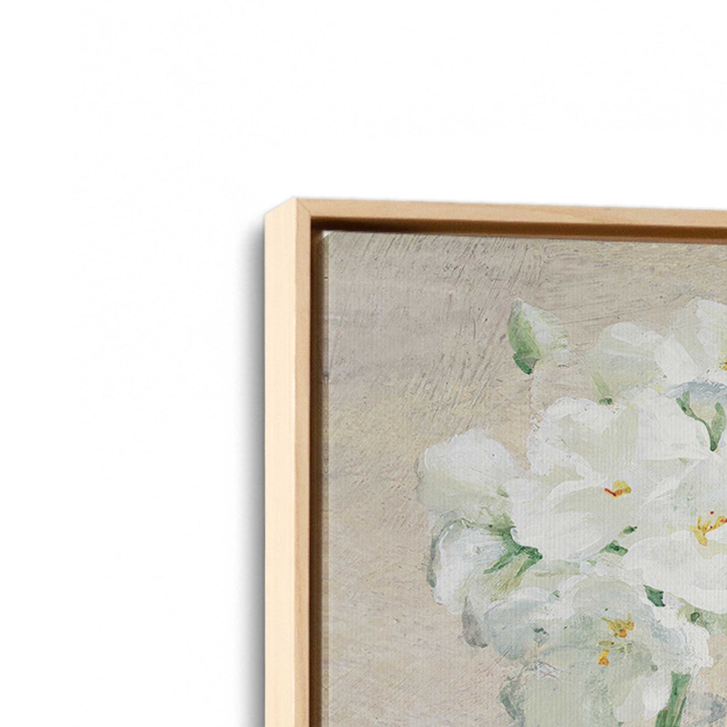 [Color:American Maple], Picture of art in a American Maple frame at an angle