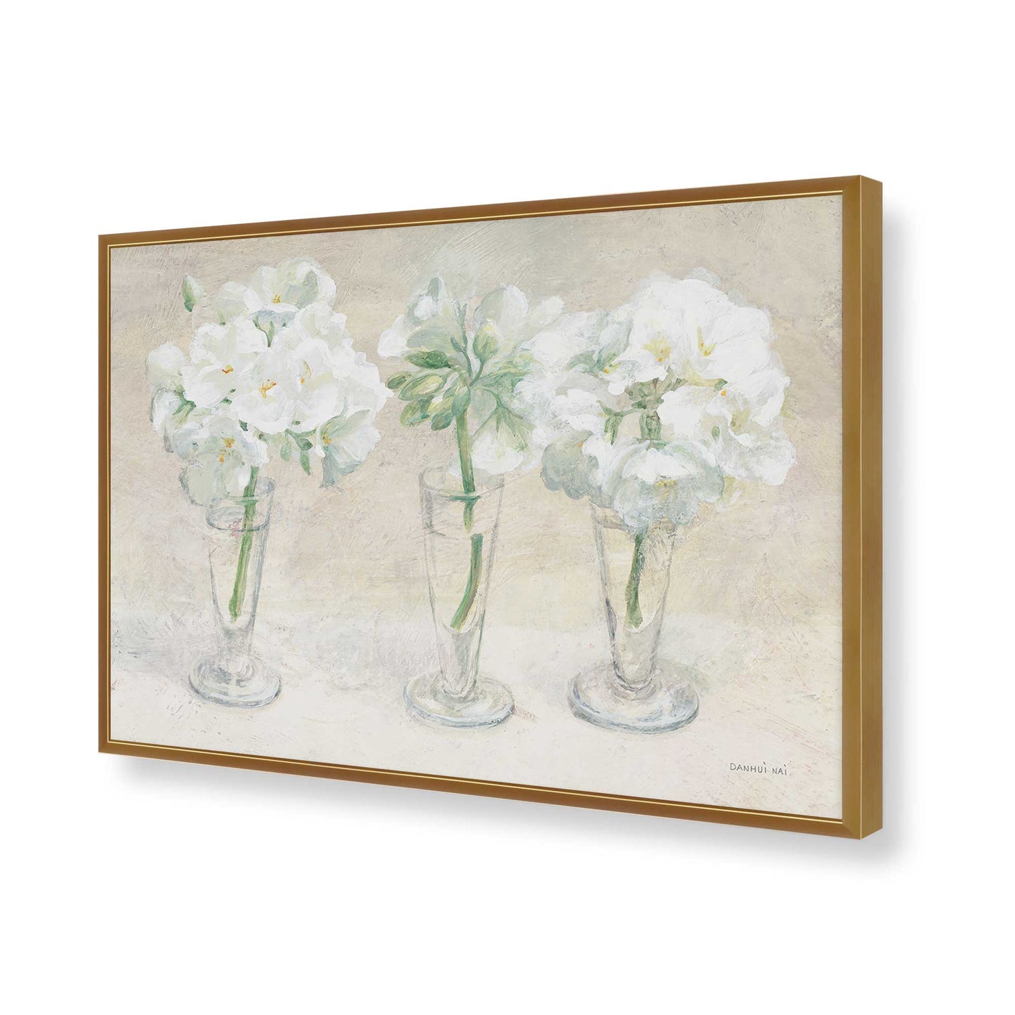 [Color:Polished Gold], Picture of art in a Polished Gold frame of the corner