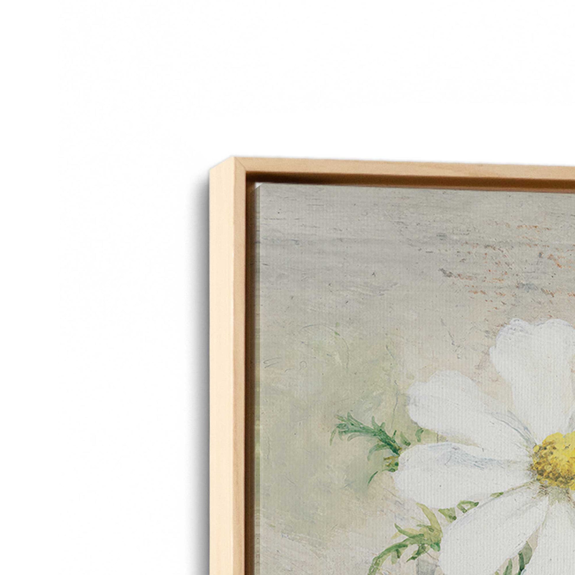 [Color:American Maple], Picture of art in a American Maple frame at an angle