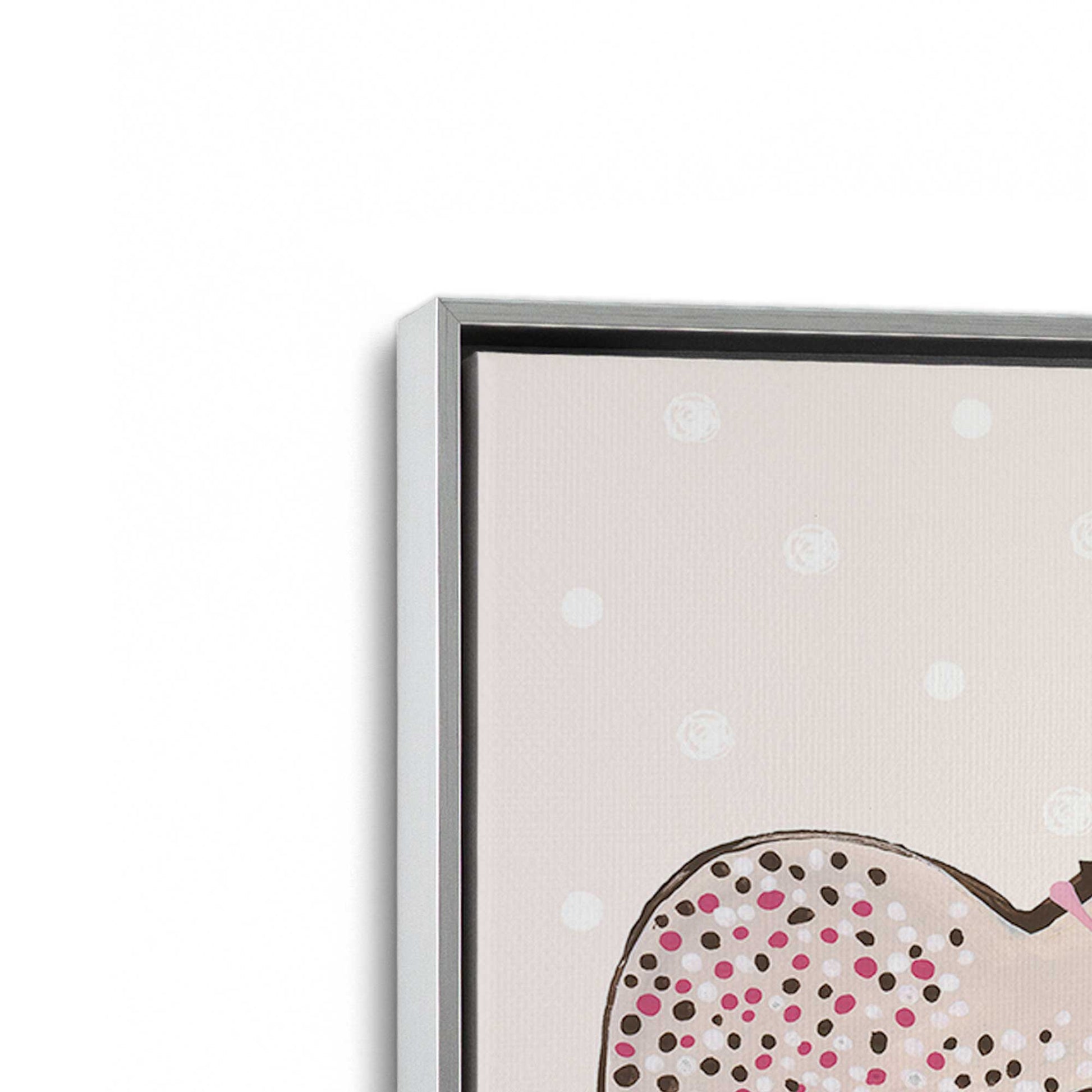 [Color:Polished Chrome], Picture of art in a Polished Chrome frame at an angle
