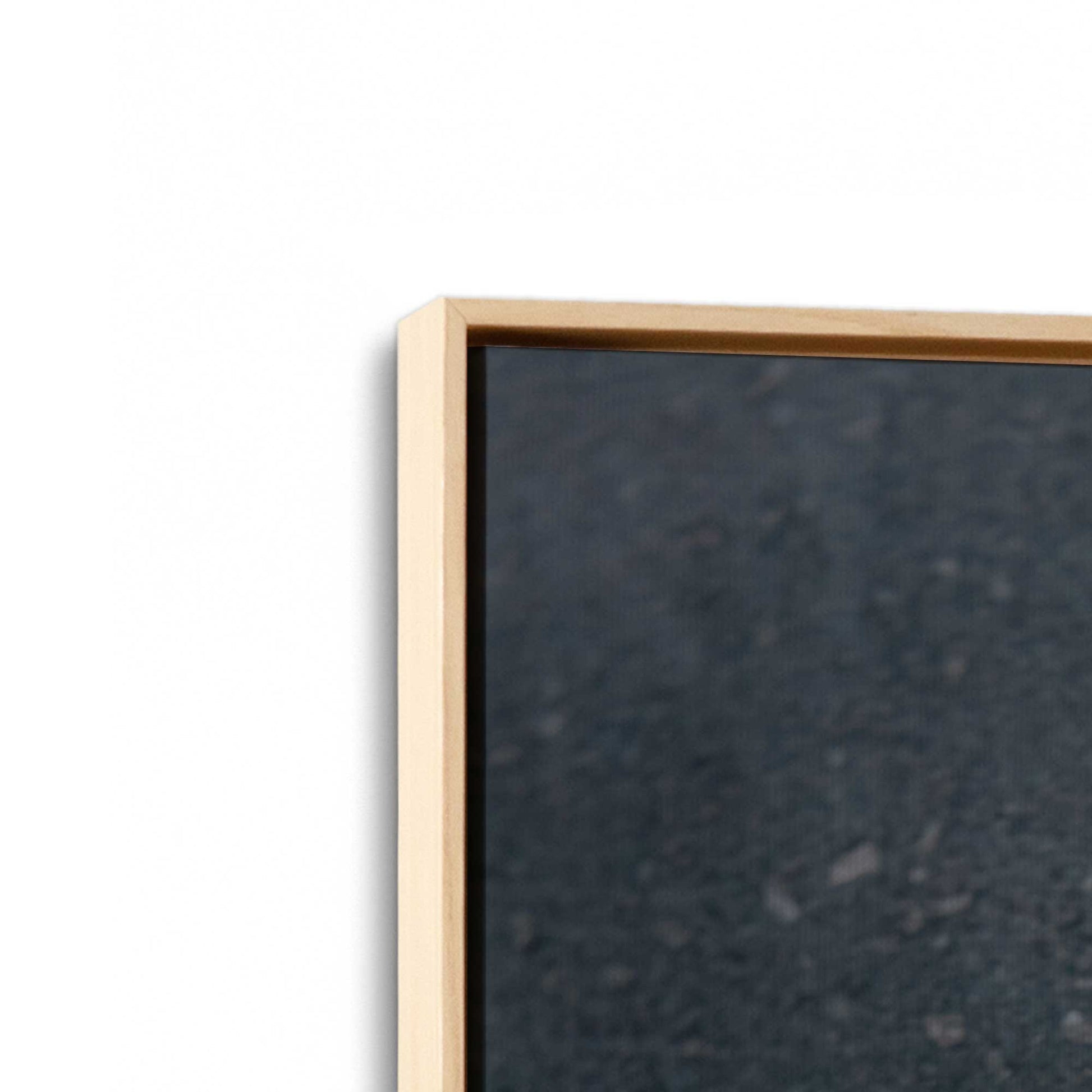 [Color:American Maple], Picture of art in a American Maple frame at an angle