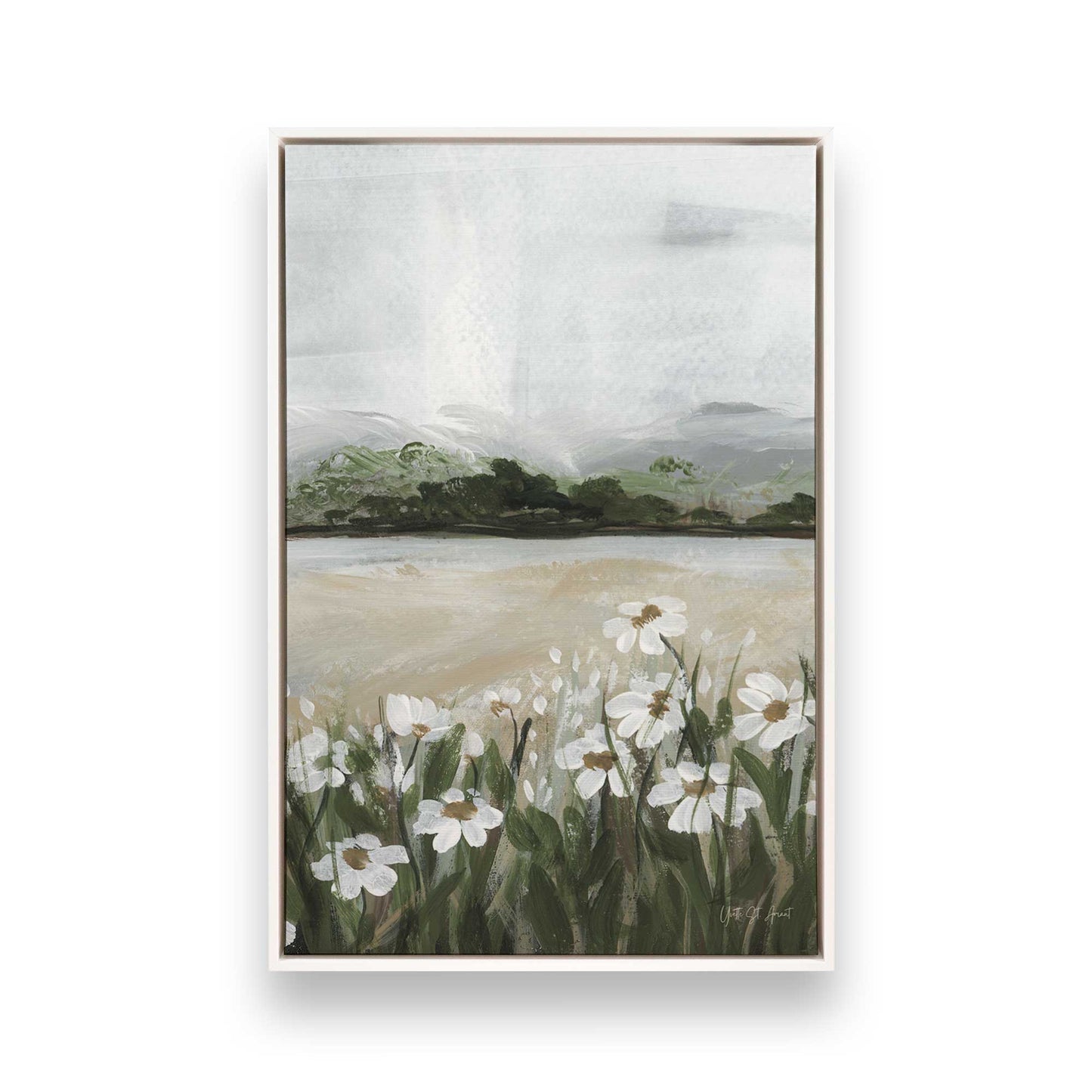 [Color:Opaque White], Picture of art in a White frame