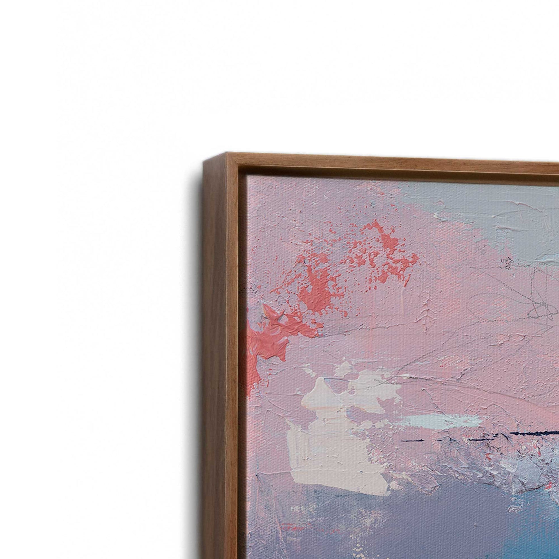 [Color:Walnut], Picture of art in a Walnut frame at an angle