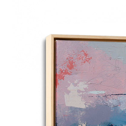 [Color:American Maple], Picture of art in a American Maple frame at an angle
