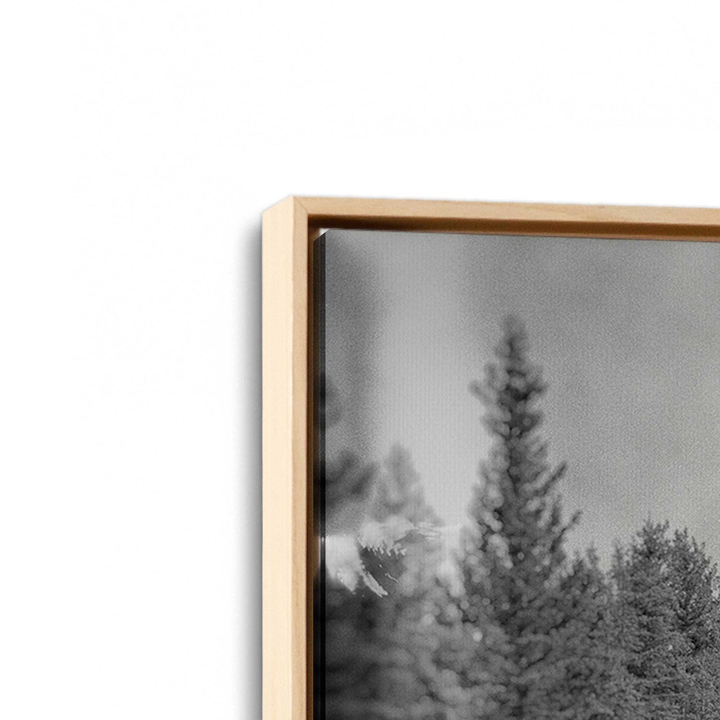 [Color:American Maple], Picture of art in a American Maple frame at an angle