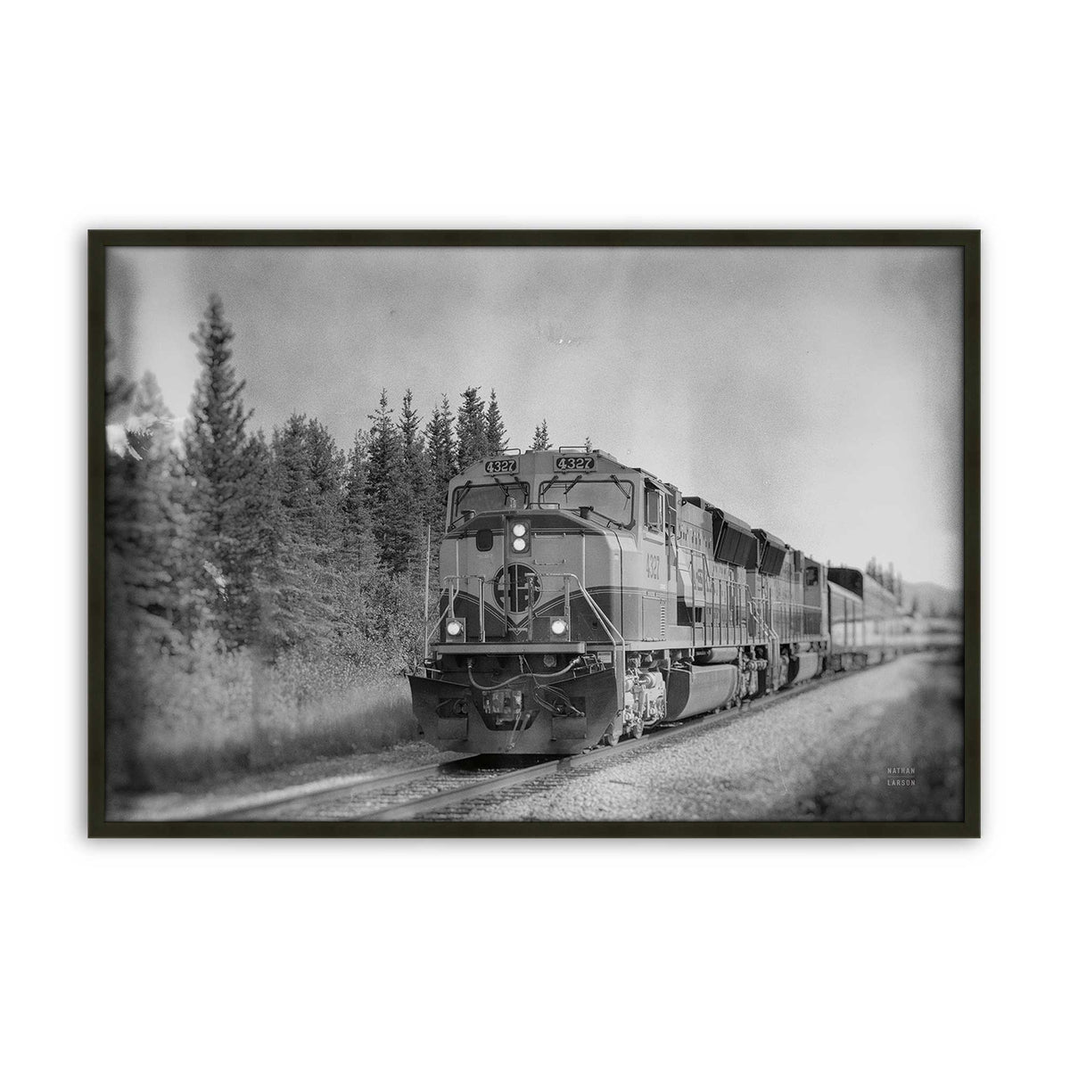 [Color:Satin Black], Picture of art in a Satin Black frame
