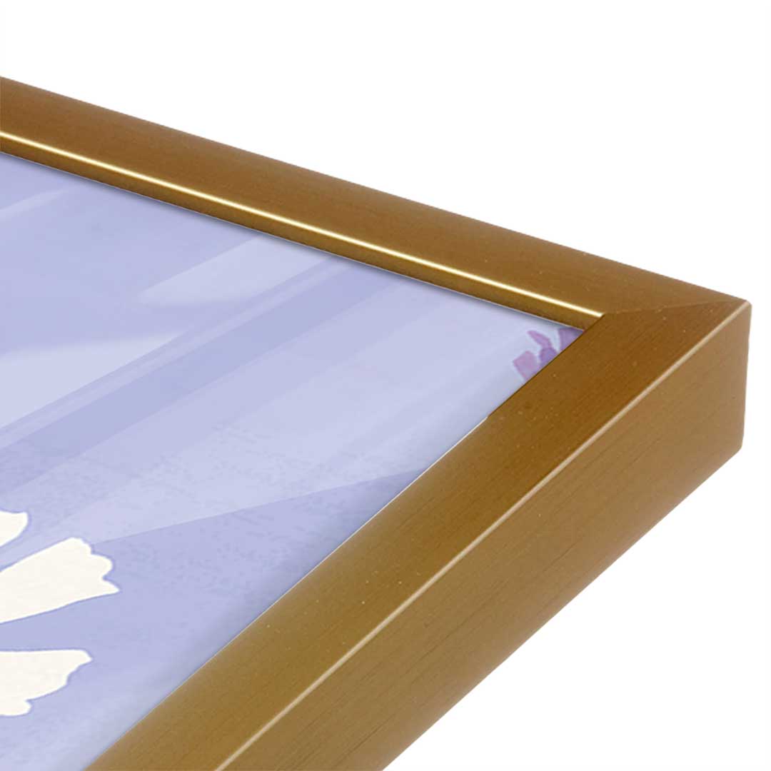 [Color:Polished Gold], Picture of art in a Polished Gold frame at an angle