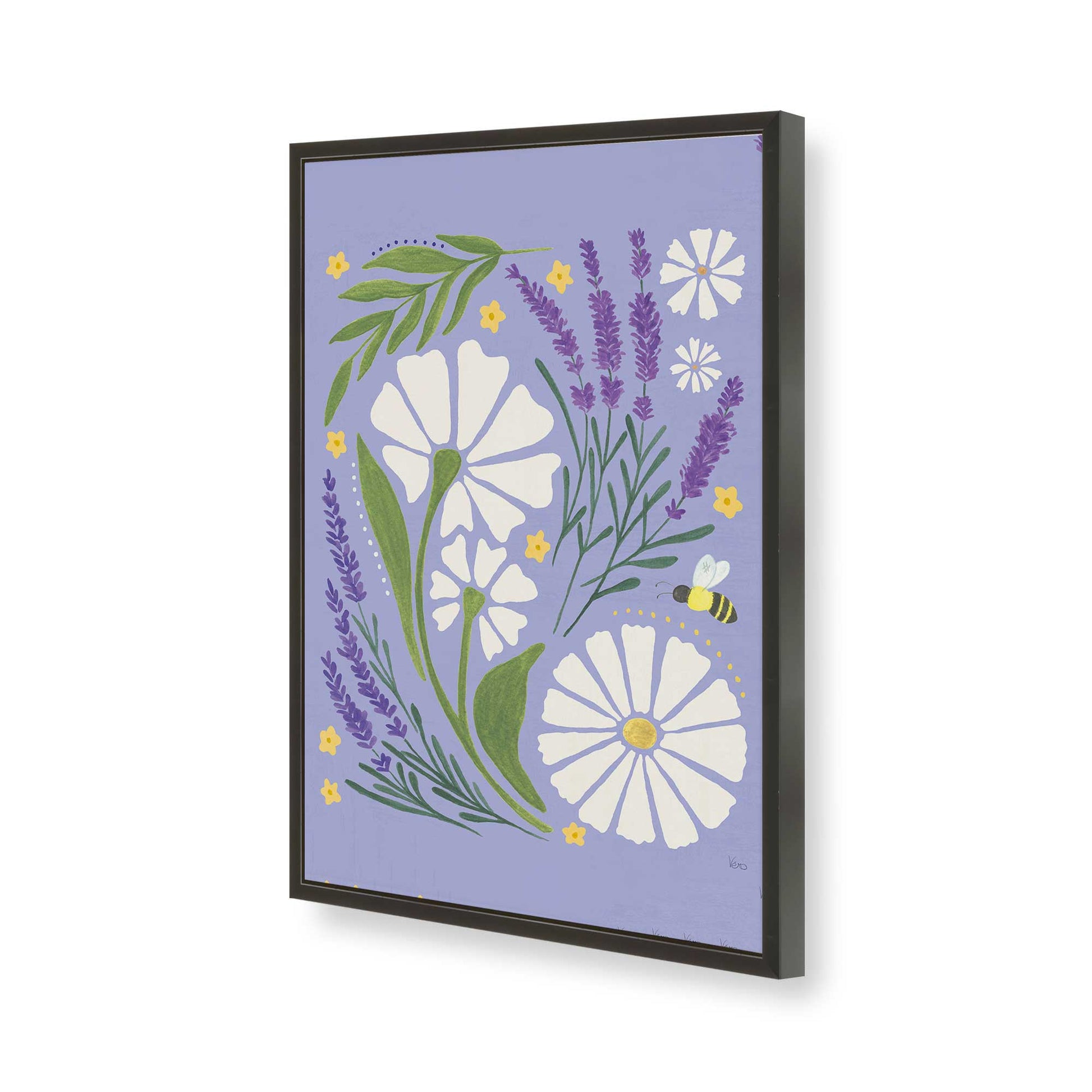 [Color:Satin Black], Picture of art in a Satin Black frame of the corner