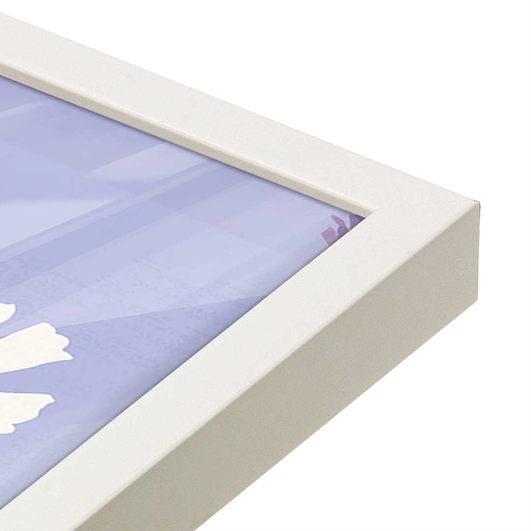 [Color:Opaque White], Picture of art in a Opaque White frame at an angle