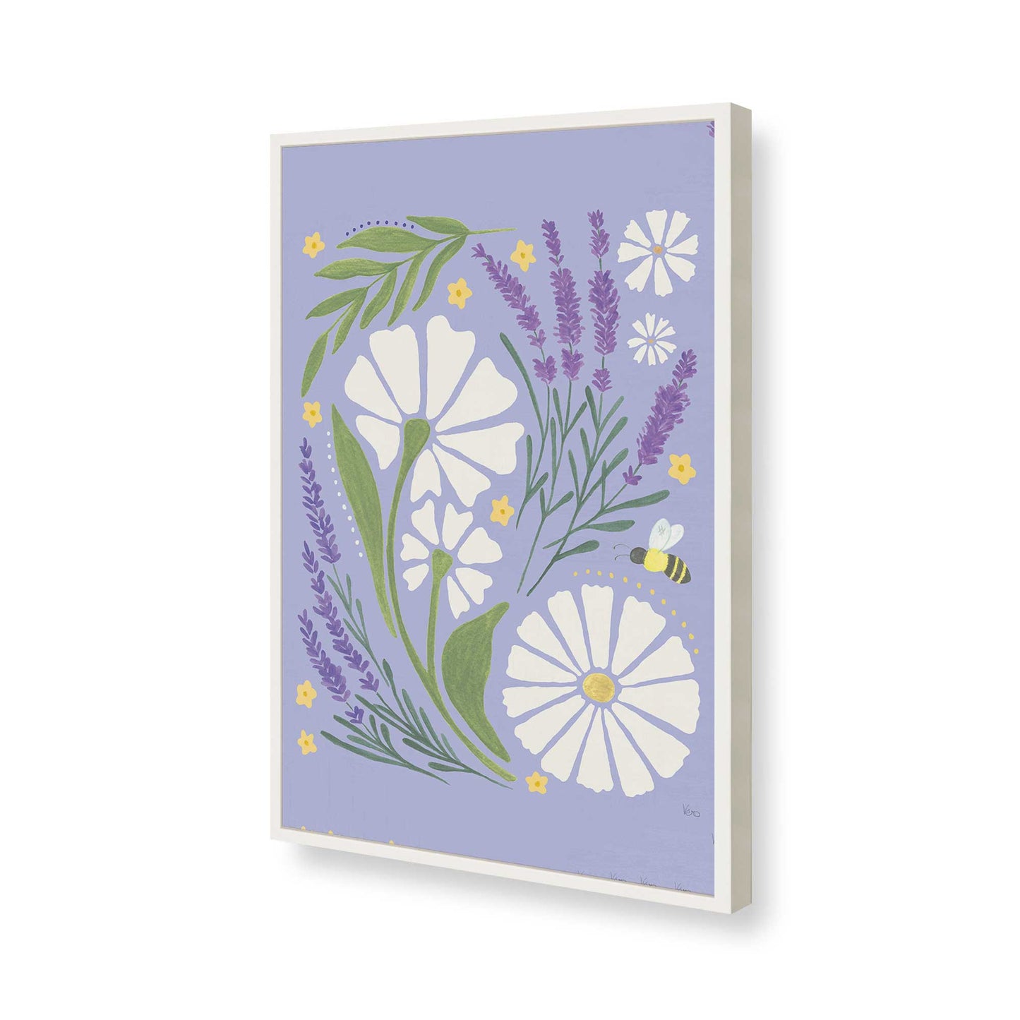 [Color:Opaque White], Picture of art in a Opaque White frame of the corner