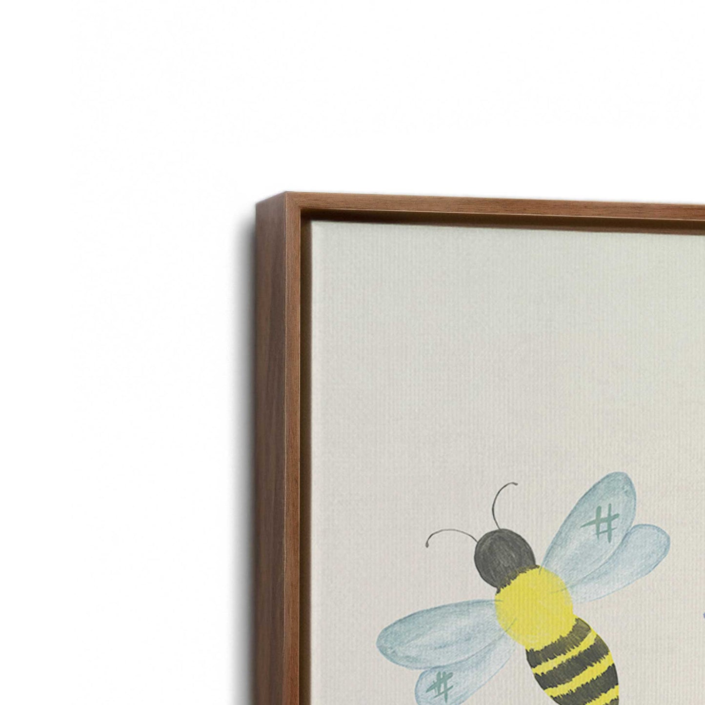 [Color:Walnut], Picture of art in a Walnut frame at an angle