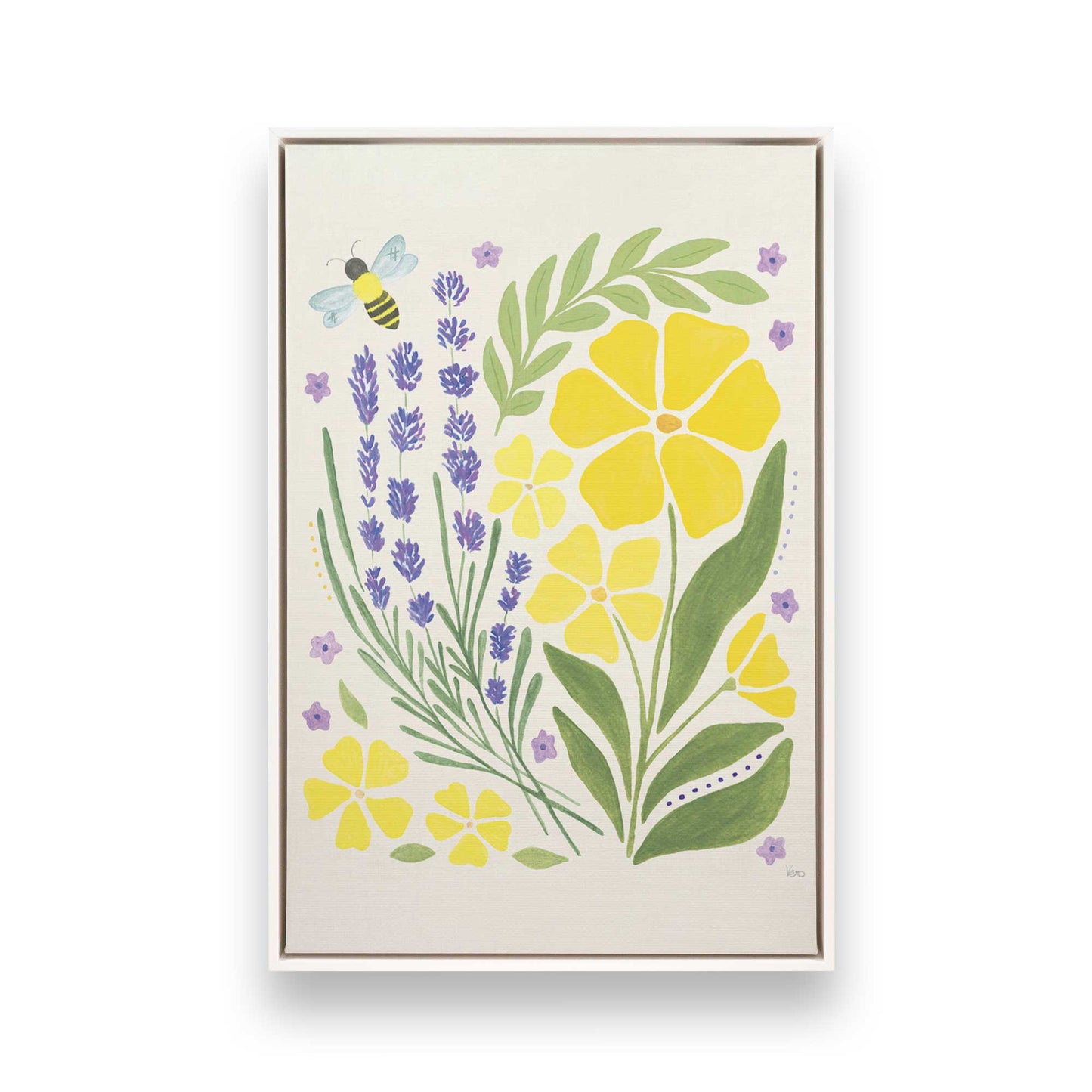 [Color:Opaque White], Picture of art in a White frame