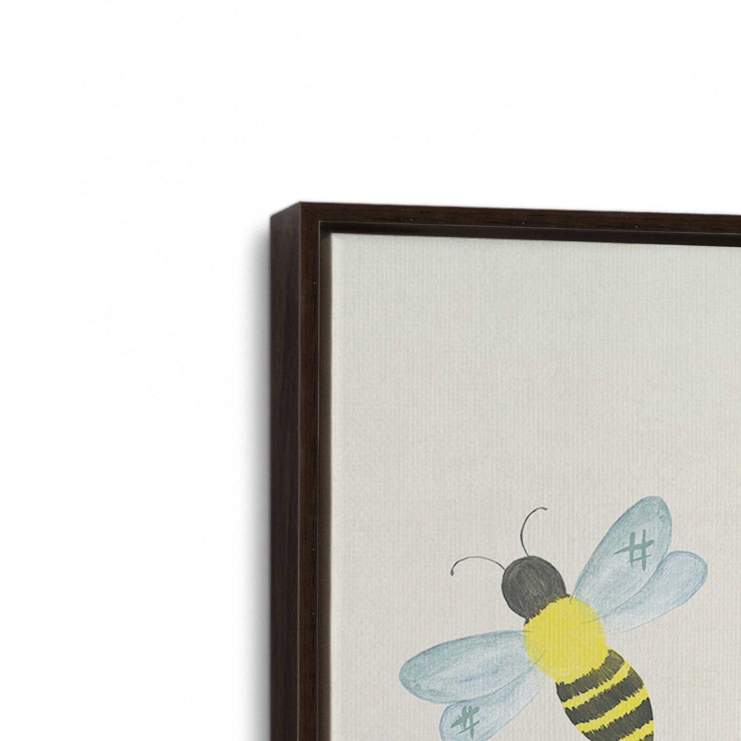 [Color:Espresso], Picture of art in a Espresso frame at an angle