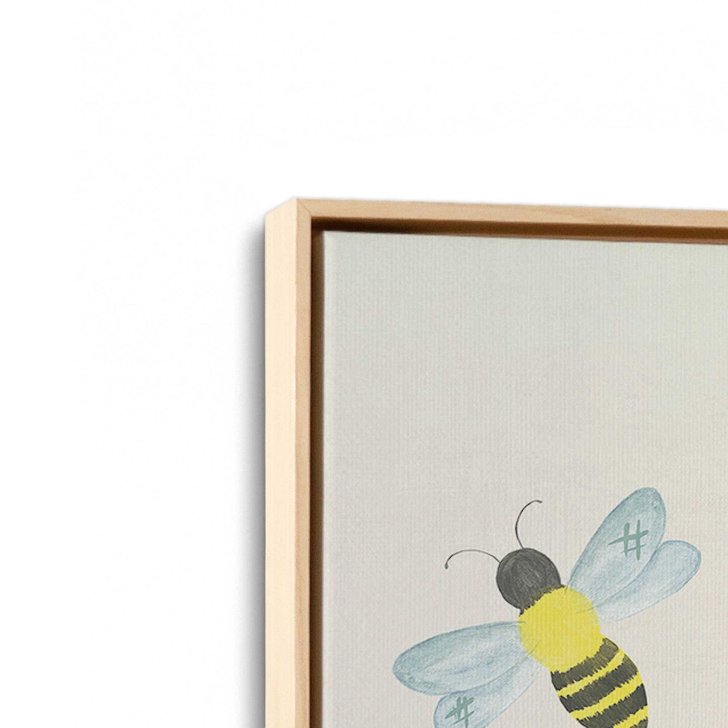 [Color:American Maple], Picture of art in a American Maple frame at an angle