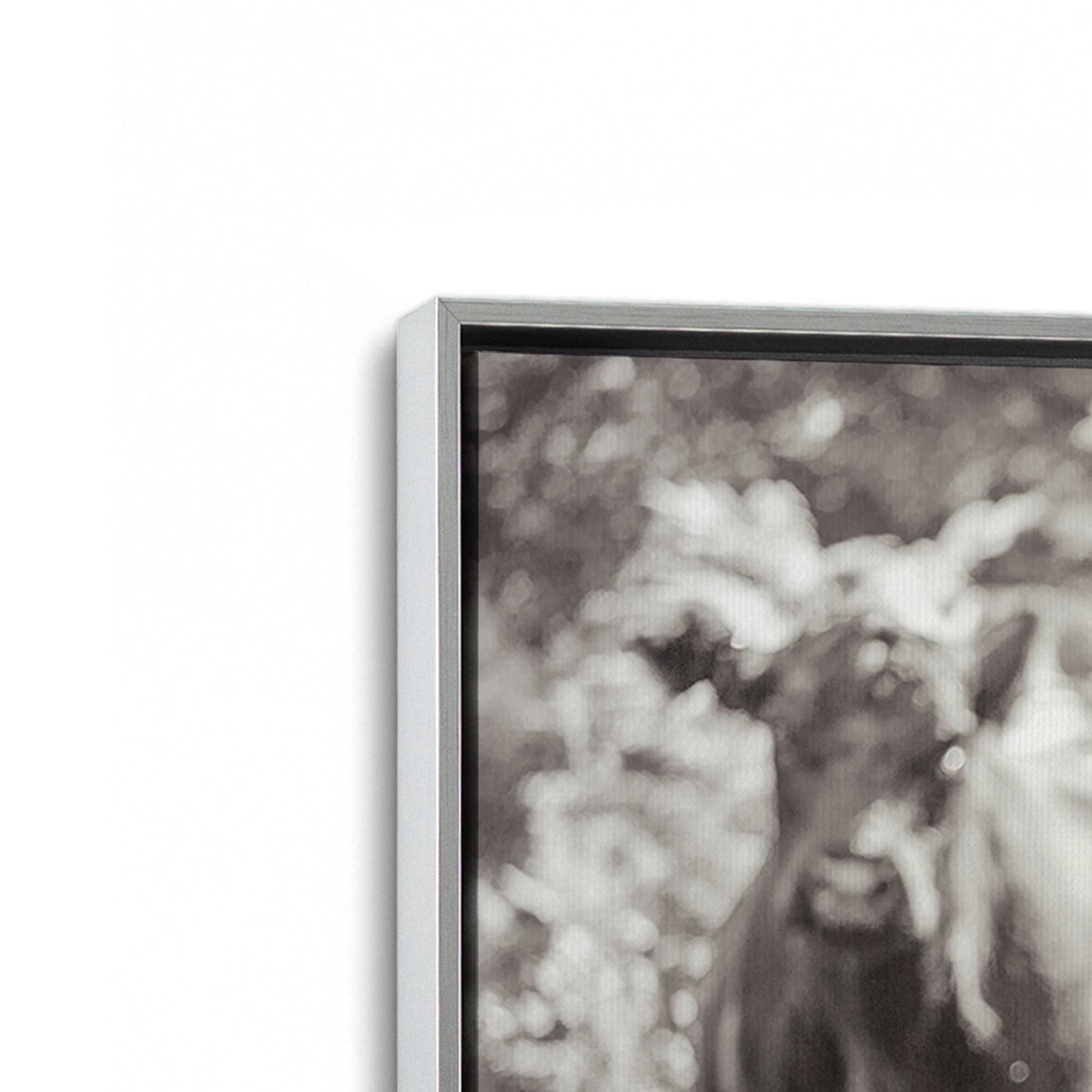 [Color:Polished Chrome], Picture of art in a Polished Chrome frame at an angle