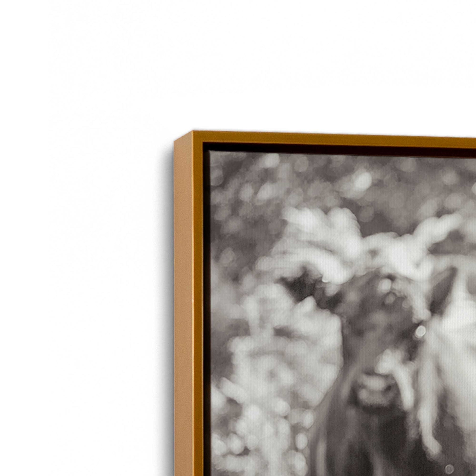 [Color:Polished Gold], Picture of art in a Polished Gold frame at an angle