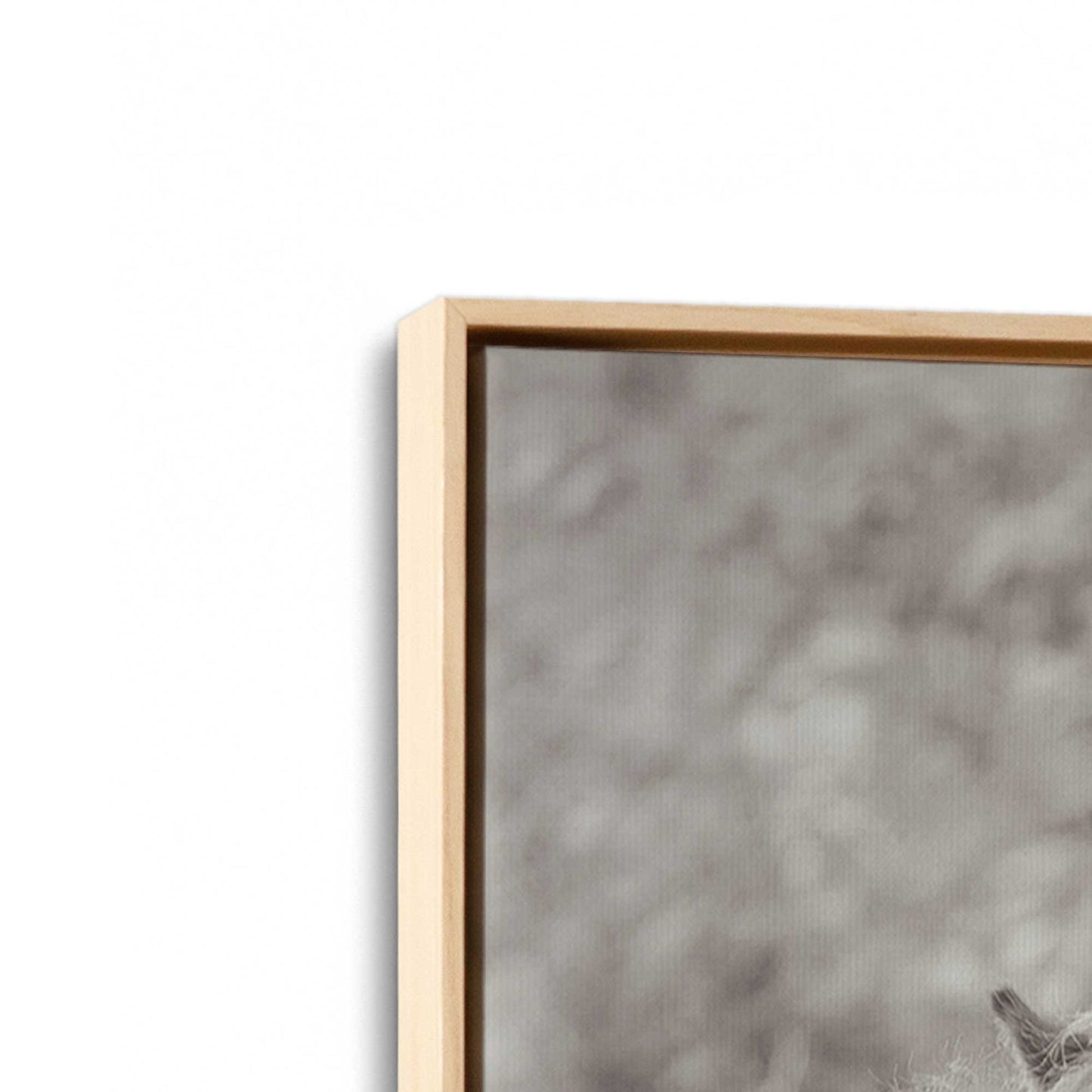 [Color:American Maple], Picture of art in a American Maple frame at an angle