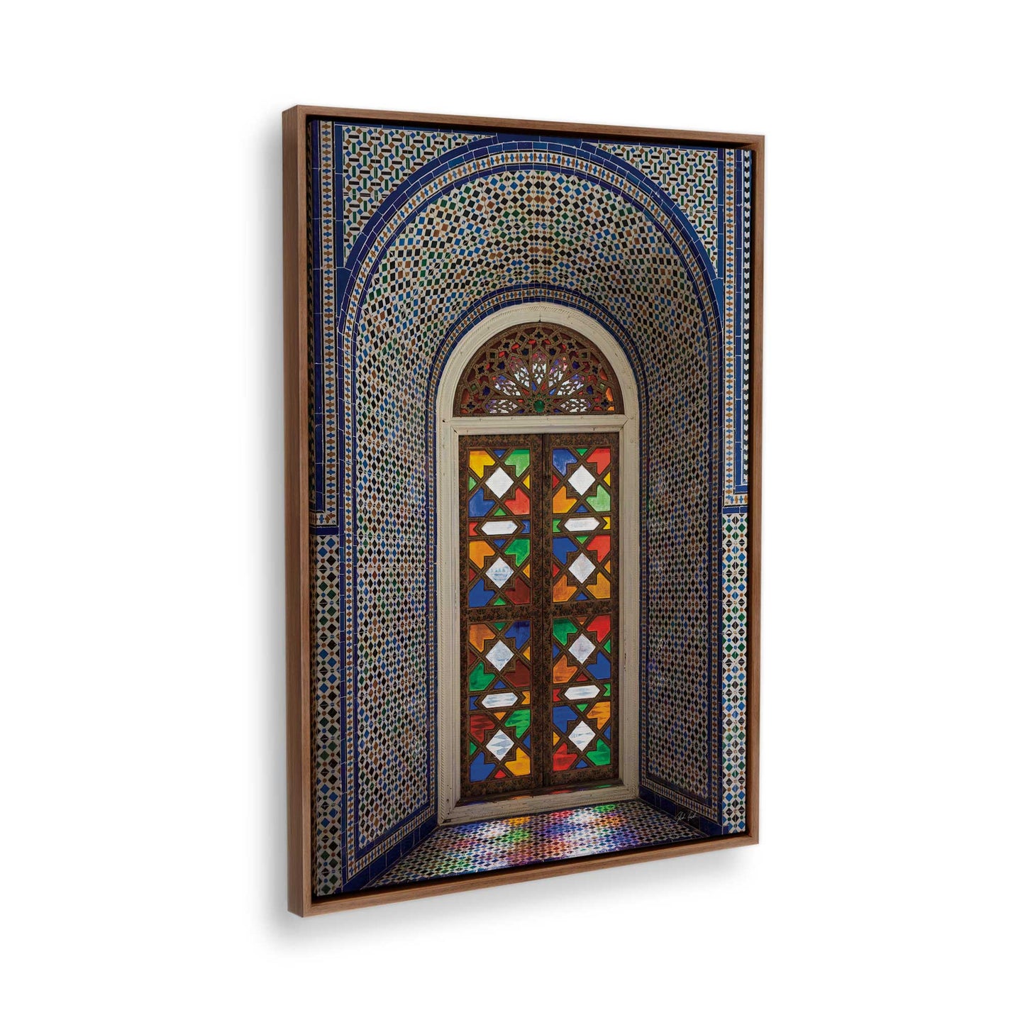 [Color:Walnut], Picture of the corner of the art