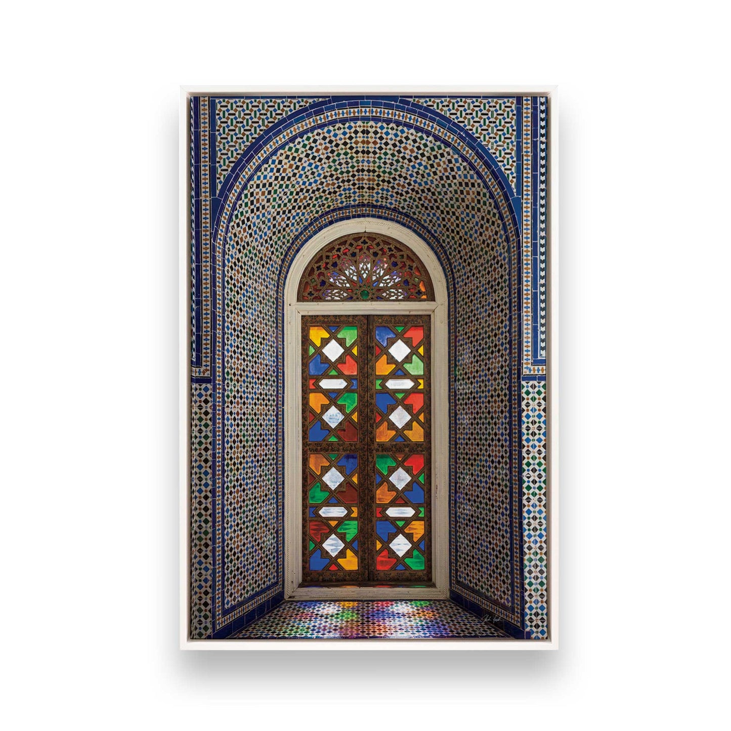 [Color:Opaque White], Picture of art in a White frame