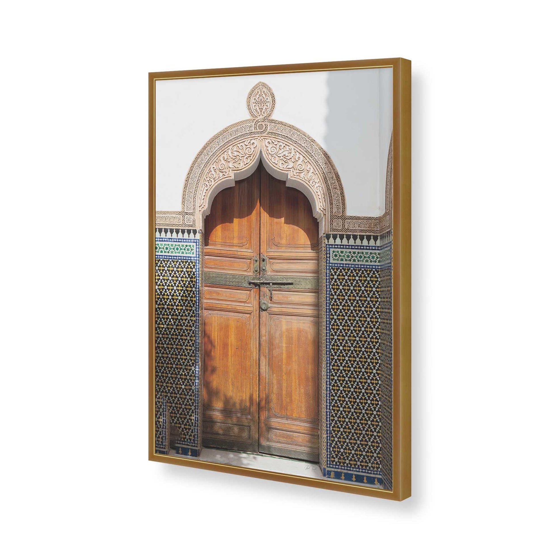 [Color:Polished Gold], Picture of art in a Polished Gold frame of the corner